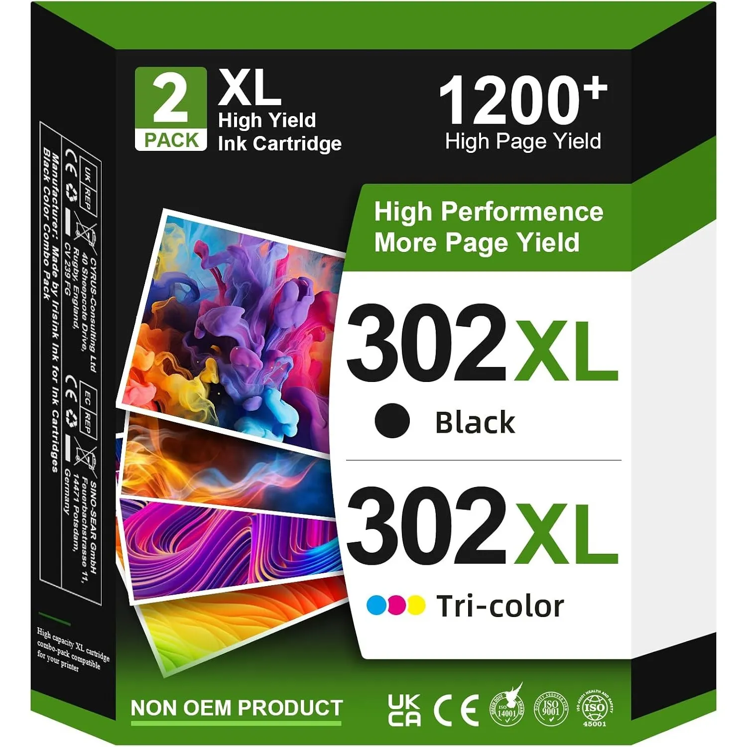 302 Druckerpatronen Multipack XL, Druckerpatrone 302 XL Ersatz für HP 302 Druckerpatronen für Envy 4525 4520 4527 4522 …
