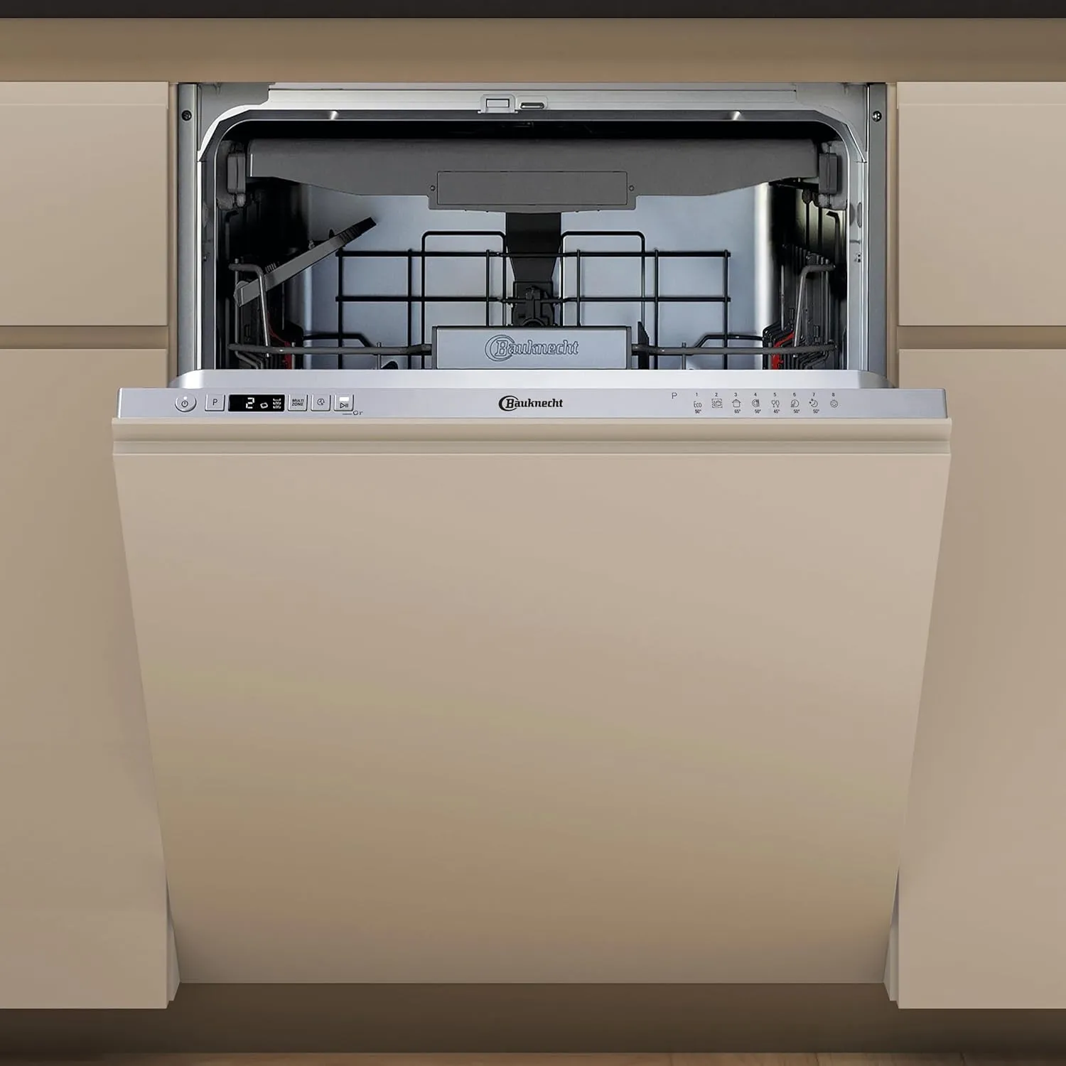 Bauknecht BK4IB14BN7LA0S Vollintegrierbarer Geschirrspüler/ 60 cm/ActiveDry – automatisches Türöffnungssystem/Startzeit…
