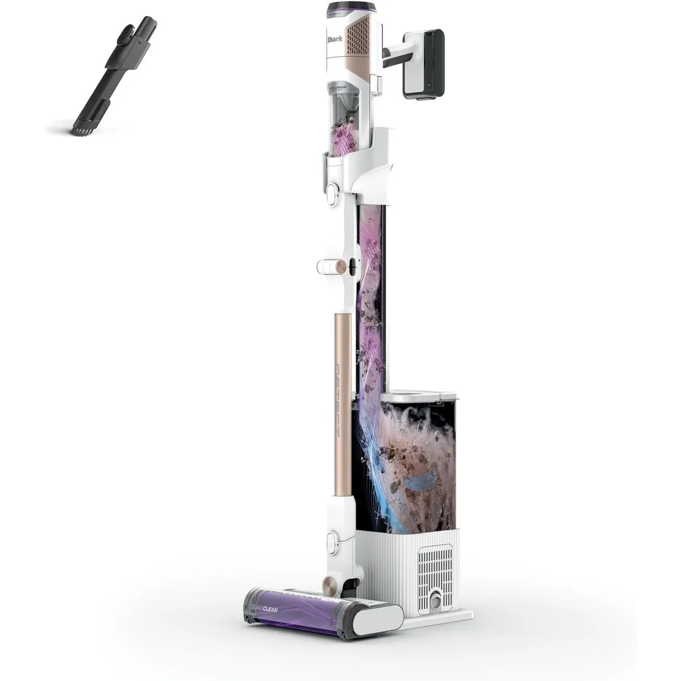 Shark Detect Clean & Empty Akku-Staubsauger, kraftvolle Saugkraft mit DirtDetect-Technologie, selbstleerender 2-l-Basis…