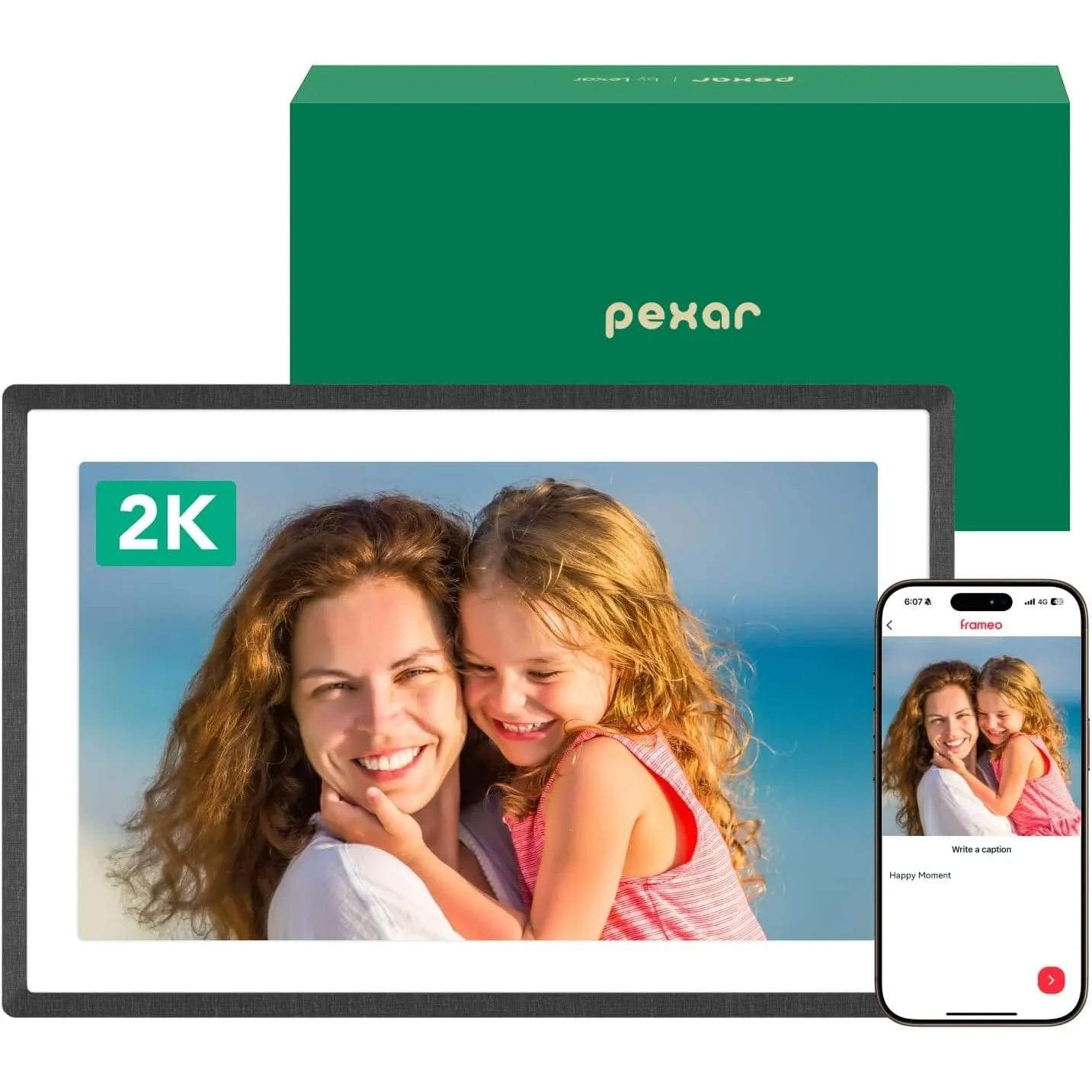 pexar by Lexar 2K Digitaler Bilderrahmen, FAZ Kaufkompass Testsieger, 11'' Anti-Glare IPS Touch Screen, Wi-Fi Digitaler…
