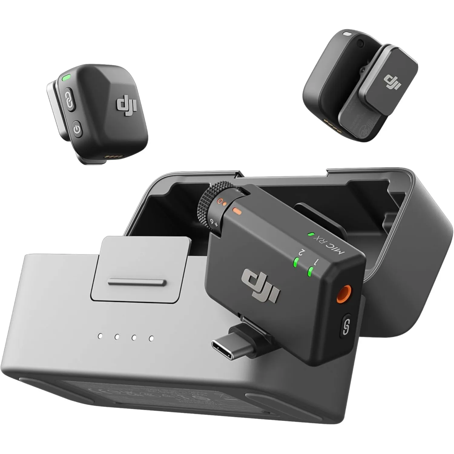 DJI Mic Mini (2 Sender + 1 Empf. + Ladesch.), Ultraleicht, Detailr. Audio