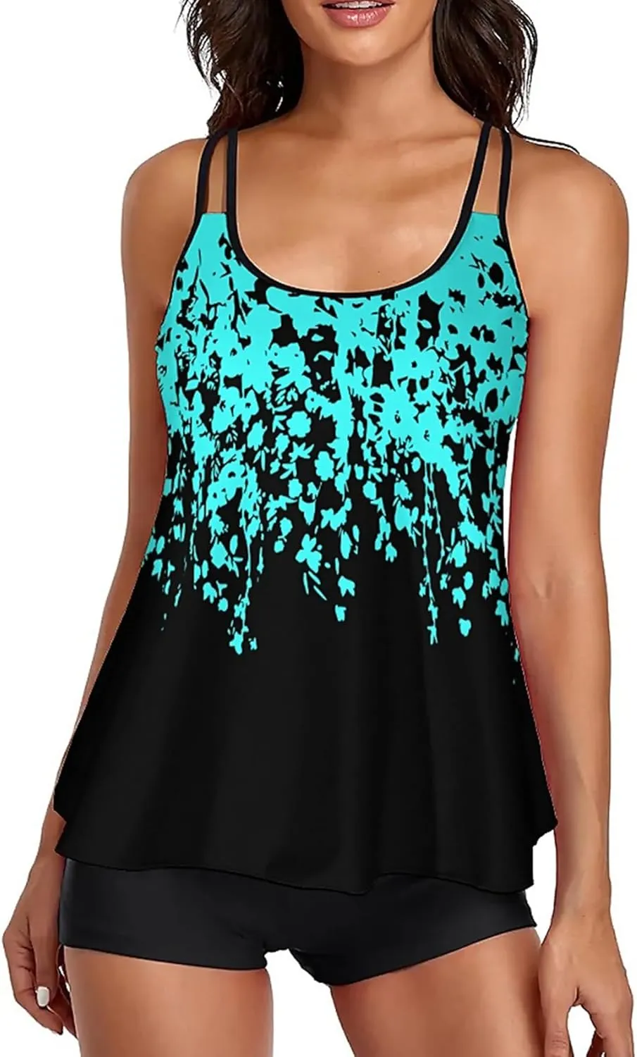 wihnsinop Tankini Women's Tummy Control Swimwear Set, Leisure Swimsuit, Tankini Two-Piece Sets, Summer Elegant Swimsuit…