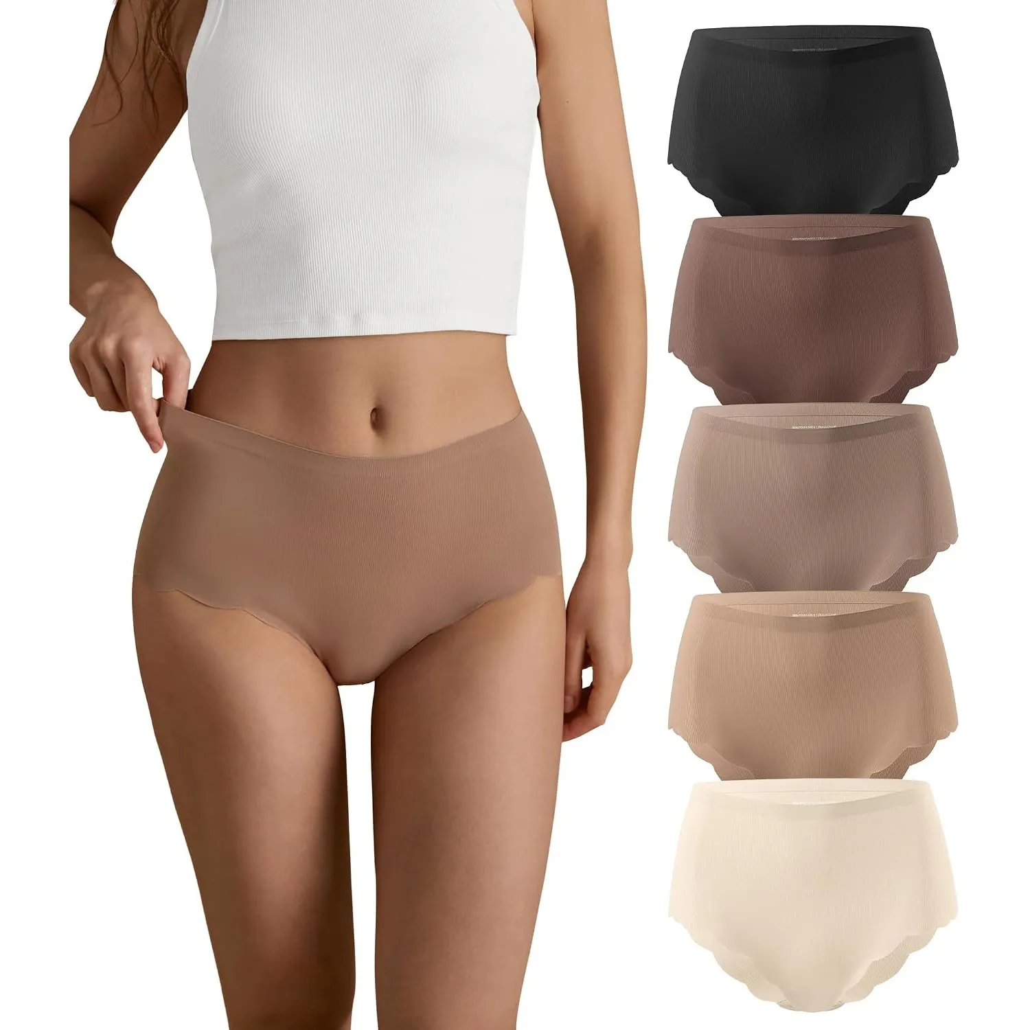 SHARICCA Seamless Slip Damen Unterwäsche Frauen Unterhosen Damen Nahtlos | Nahtlose Unterwäsche Damen Hohe Taille Under…