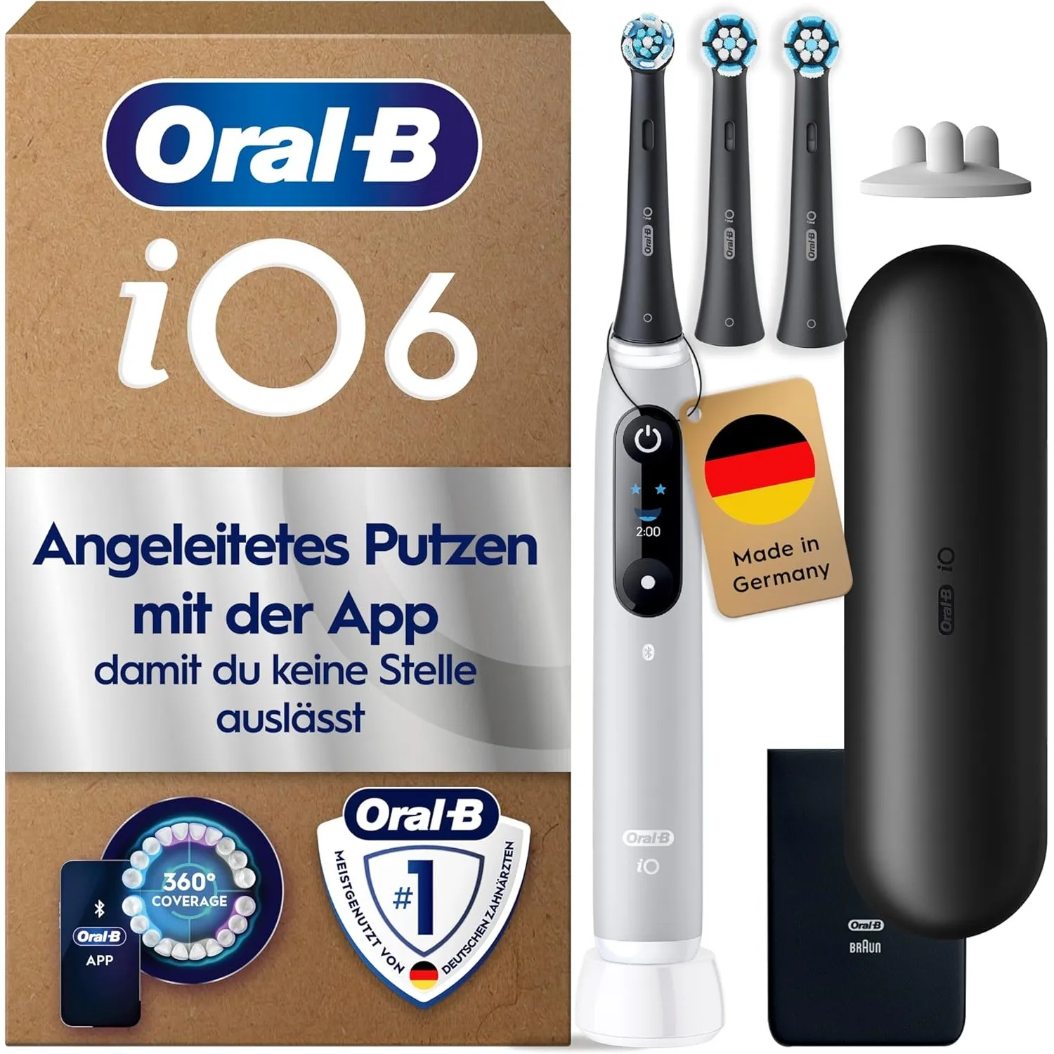 Oral-B iO Series 6 Elektrische Zahnbürste, Grau