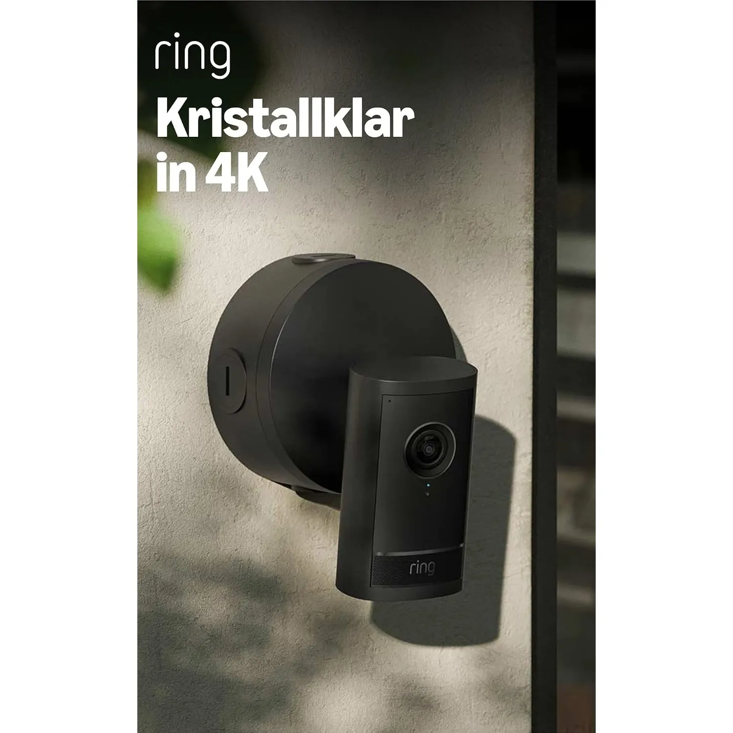 Ring Außenkamera Pro mit PoE-Adapter (Outdoor Camera Pro, neueste Generation), Sicherheitskamera, Retinal 4K, bis zu 10…