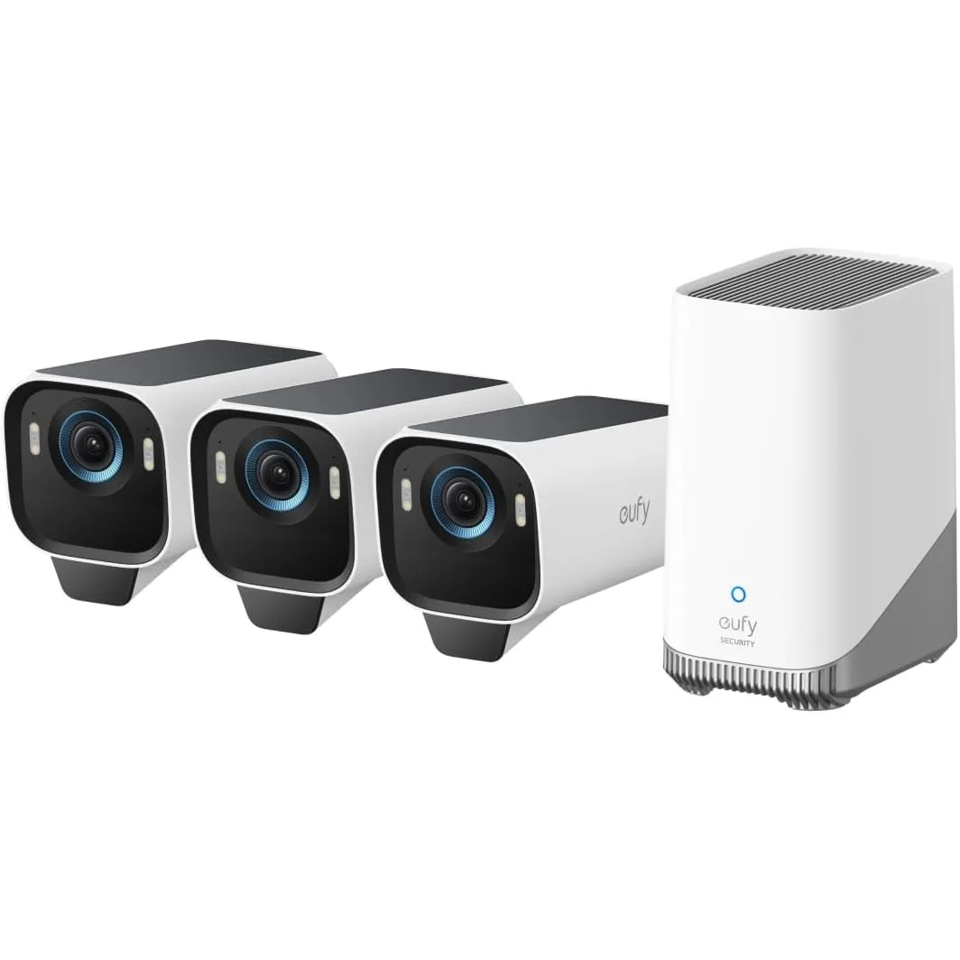 eufyCam S3 Pro 3-Kamera-Set, Überwachungskamera Außen, ohne Abo