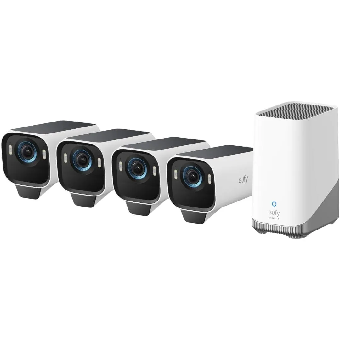 eufyCam S3 Pro 4-Kamera-Set, Überwachungskamera Außen, ohne Abo