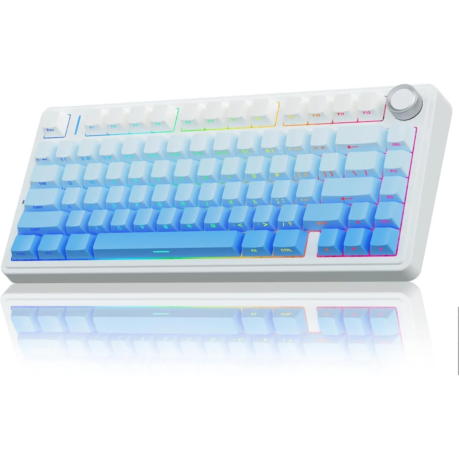 AULA F75 Mechanische Tastatur Gaming,2.4GHz/Type-C/BT5.0 Kabellos Gaming Tastatur 75 Prozent,Seitlich Graviert,Gasket S…