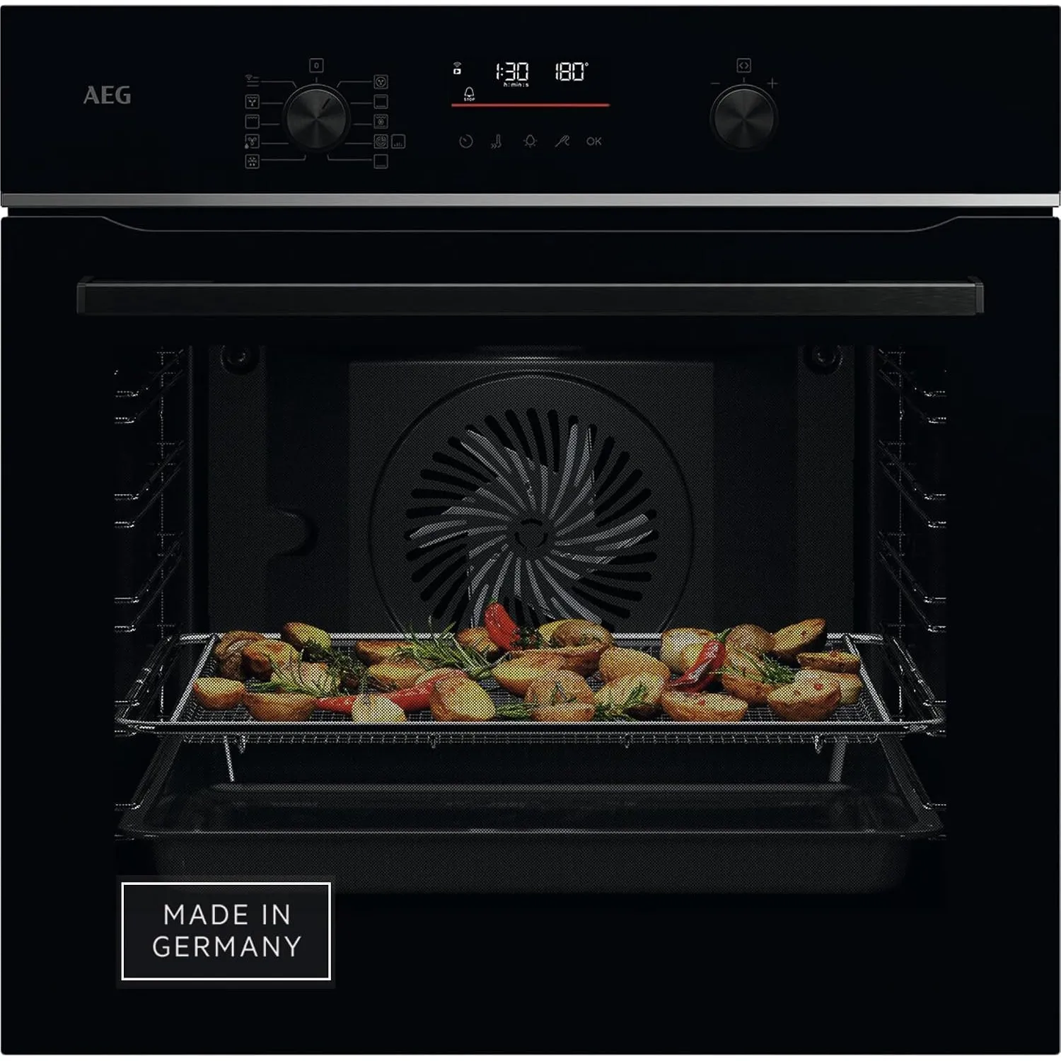 AEG 6 Wifi Einbaubackofen, Stiftung Warentest gut 2,2 SenseCook, TS6PB50WAB