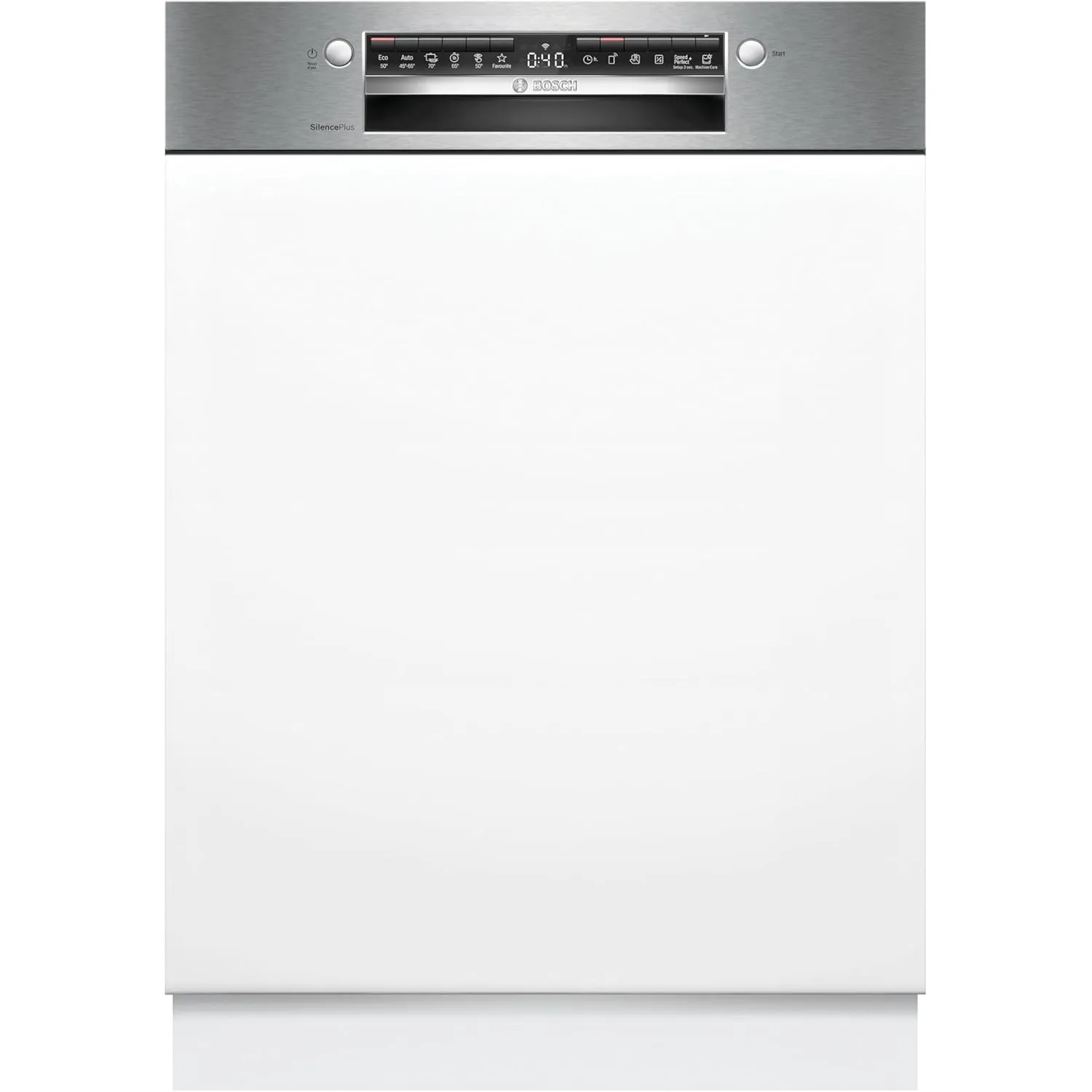Bosch SMI4ETS08E, Serie 4, Smarter Geschirrspüler Teilintegriert 60 cm, Besteckkorb, Spülmaschine mit Programmassistent…
