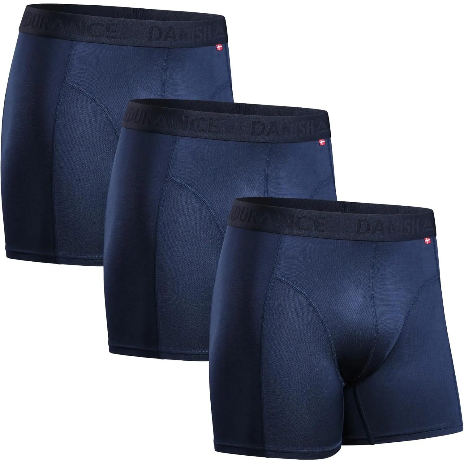 DANISH ENDURANCE 3er Pack Sport Boxershorts Herren, Regulär oder Lang | Funktionsunterwäsche, Elastisch & Atmungsaktiv,…