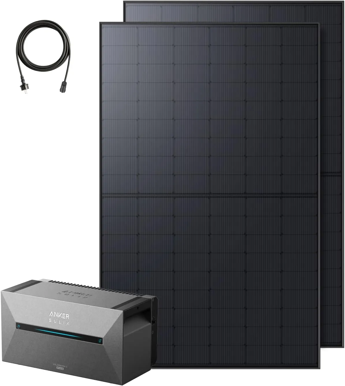 Anker SOLIX Balkonkraftwerk mit Speicher (890W | 1600Wh), Solarbank 2 Plus 2 MPPT für bis zu 2 Solarpanels, 1600Wh Spei…