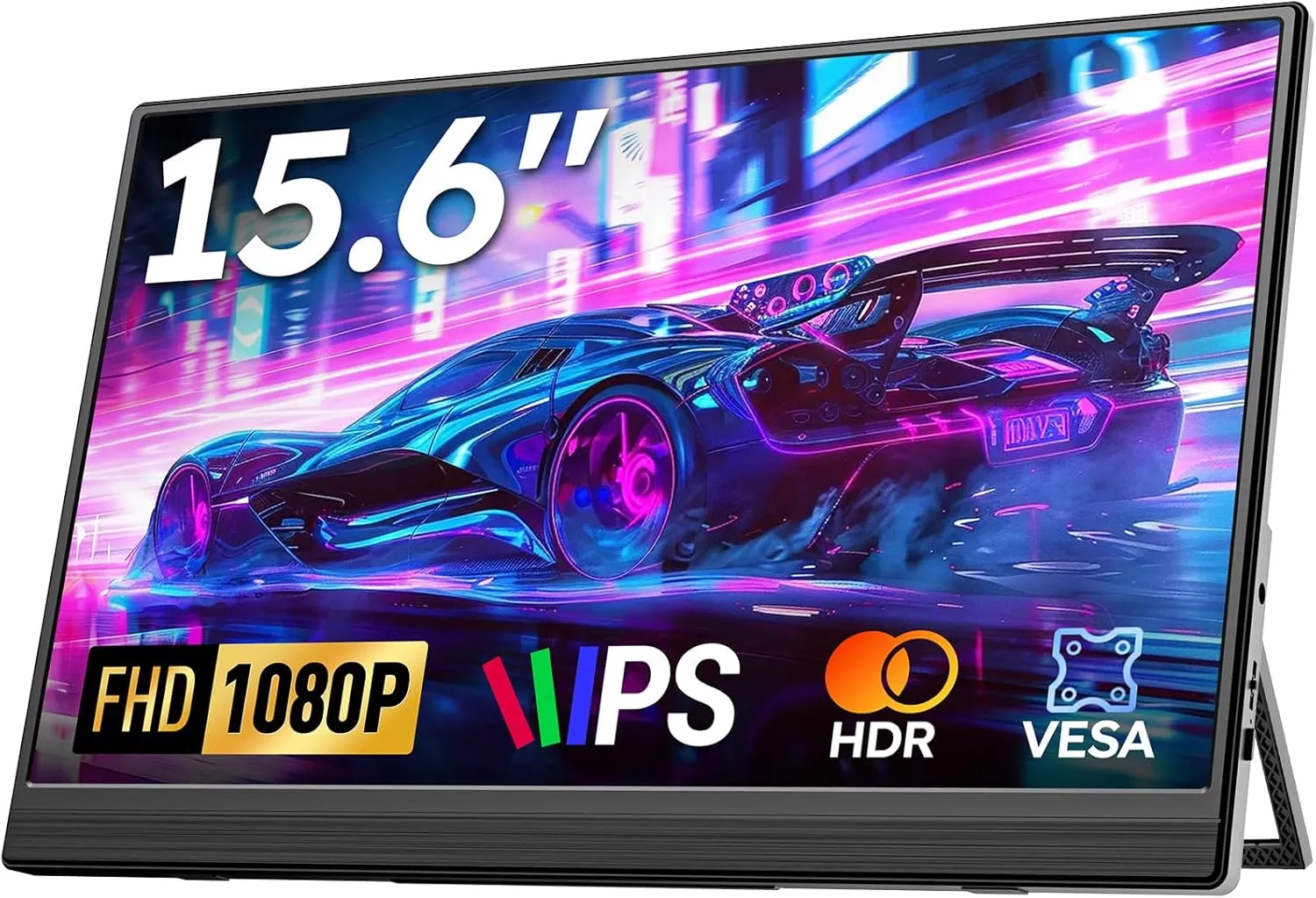 Dopesplay 15,6" Portable Monitor, 1080P FHD Tragbarer Monitore mit Kickstand, Mobiler IPS Bildschirm mit Lautsprechern,…