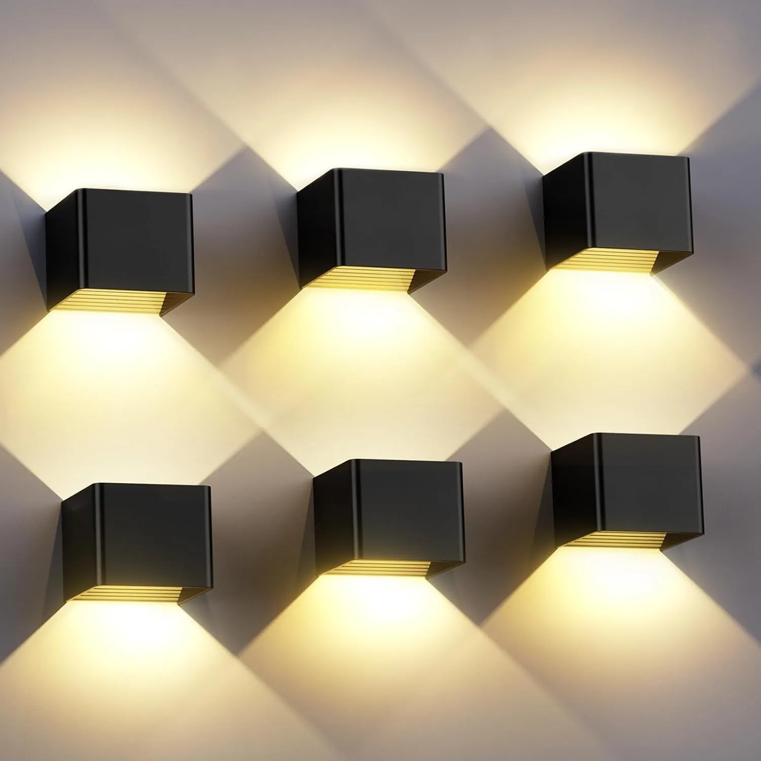LED Wandleuchte Innen - Schwarz Wandlampe innen 7W Up and Down leuchten innen Moderne LED Aluminium Wandleuchten Für Wo…