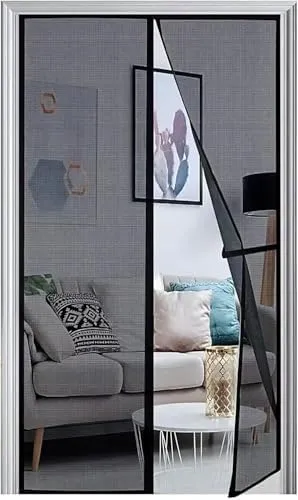 Panngu Fliegengitter Balkontür Magnet 105x225cm, Fliegenvorhang Terrassentür Magnete Türe Ohne Bohren, Fliegennetz Balk…