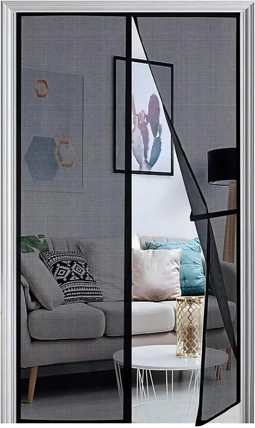 Panngu Fly Screen Balcony Door Magnetic 95 x 230 cm, Fly Curtain, Patio Door Magnets Door, No Drilling, Fly Net, Balcon…