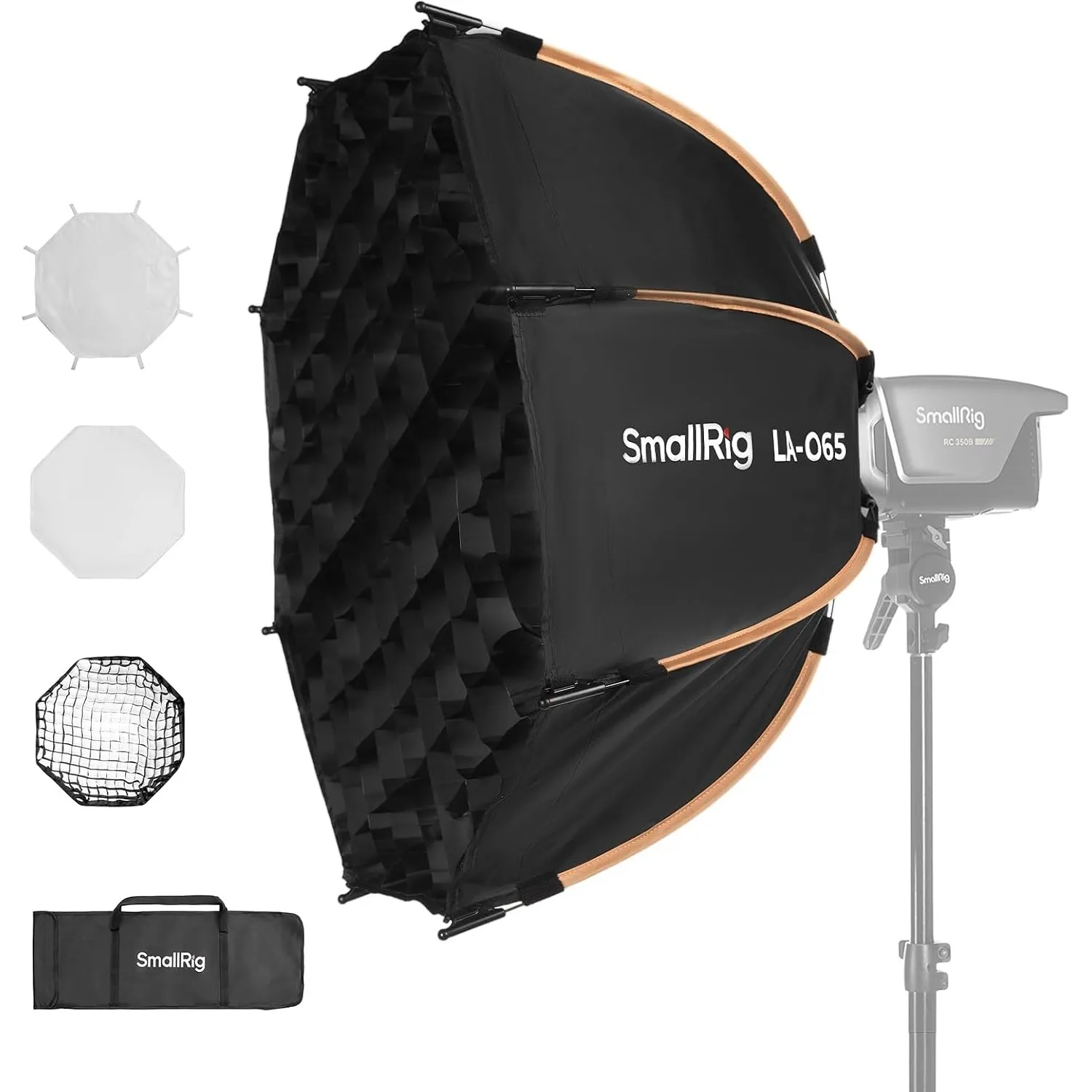 SMALLRIG LA-O65 Achteckige Softbox für COB-Leuchten, 65 cm/25,6 Zoll – 4874