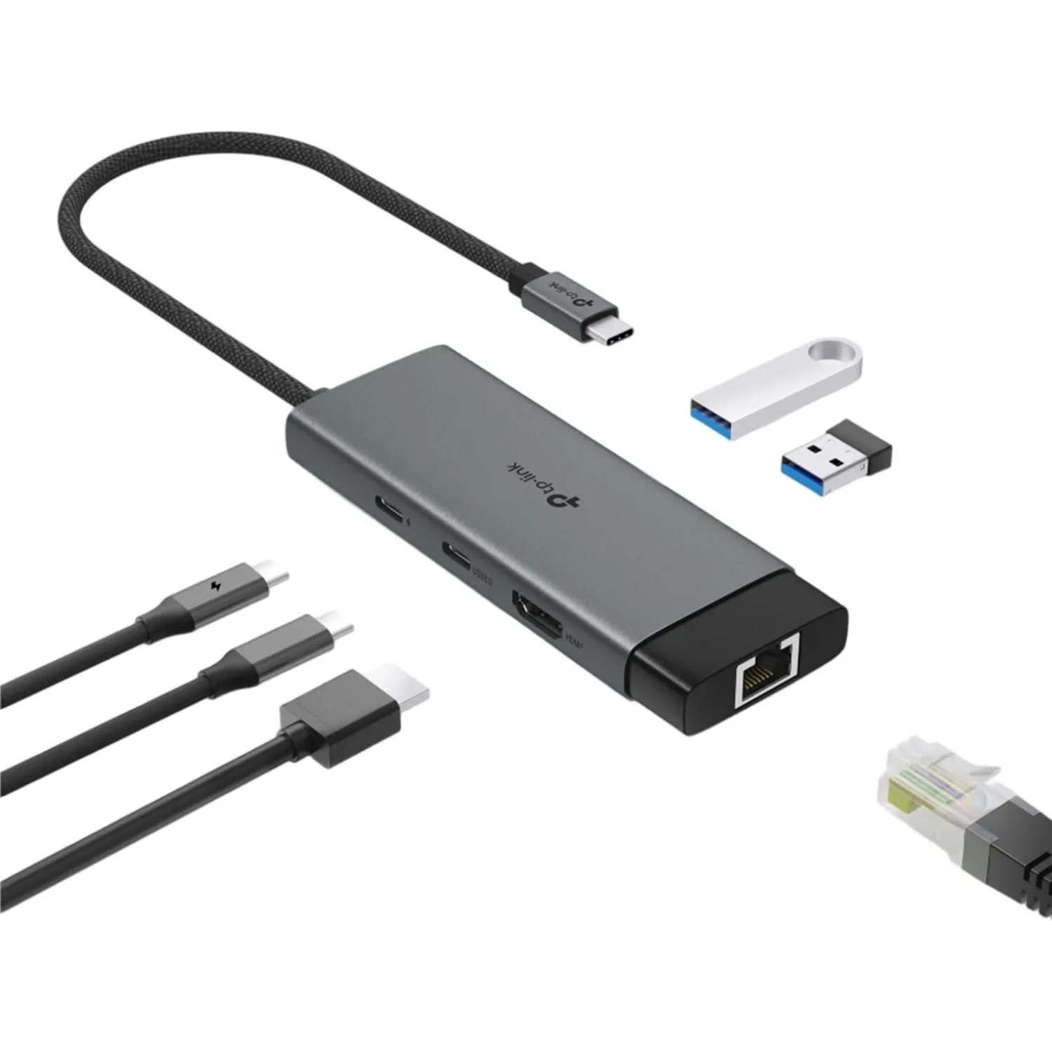 TP-Link UH6120C USB C Hub PD100W, 4K 60Hz HDMI, 1× USB C 5Gbps, 2× USB A 5Gbps, Gigabit Ethernet, kompatibel mit MacOS,…