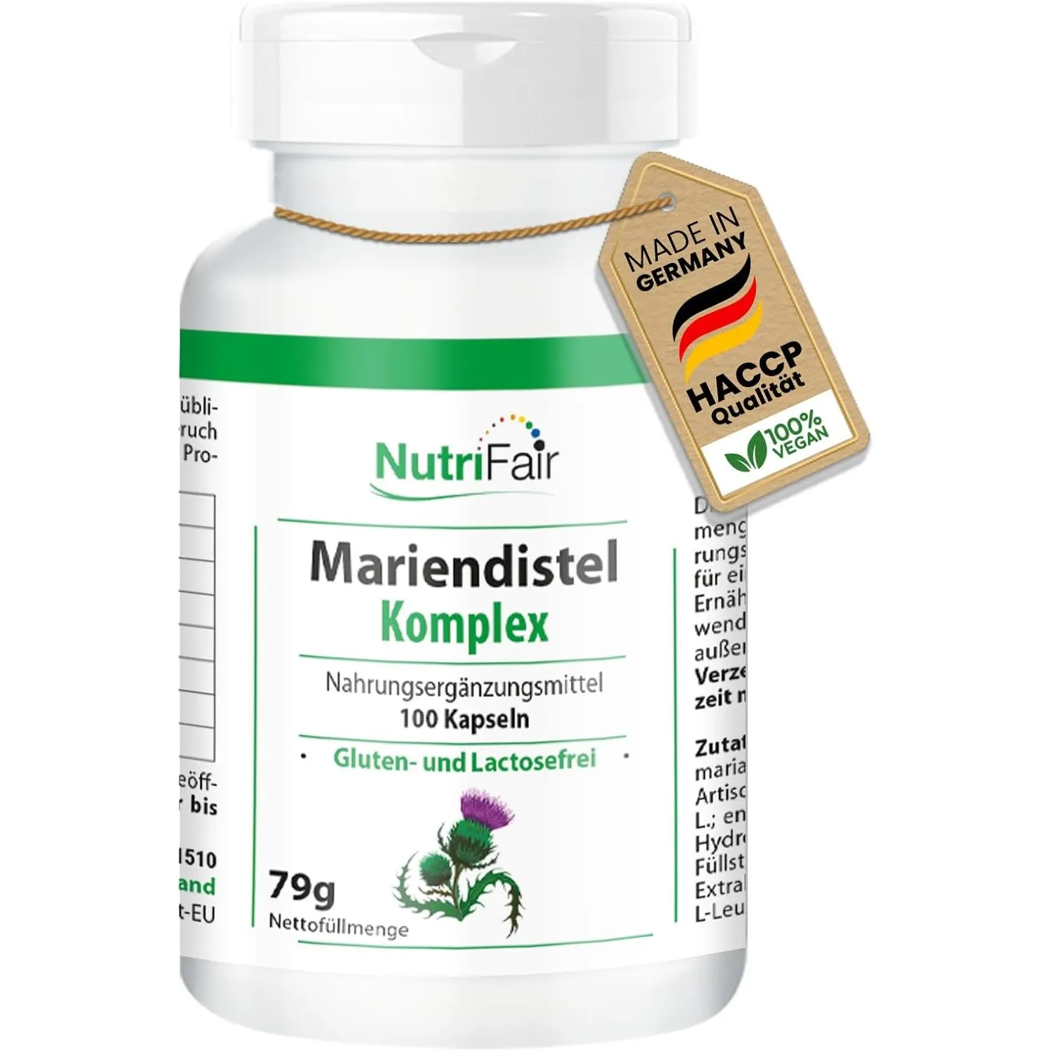 Mariendistel Komplex, 3-fach-Komplex mit Mariendistel, Artischocke & Löwenzahn, Leberfunktion & Fettstoffwechsel, 250mg…