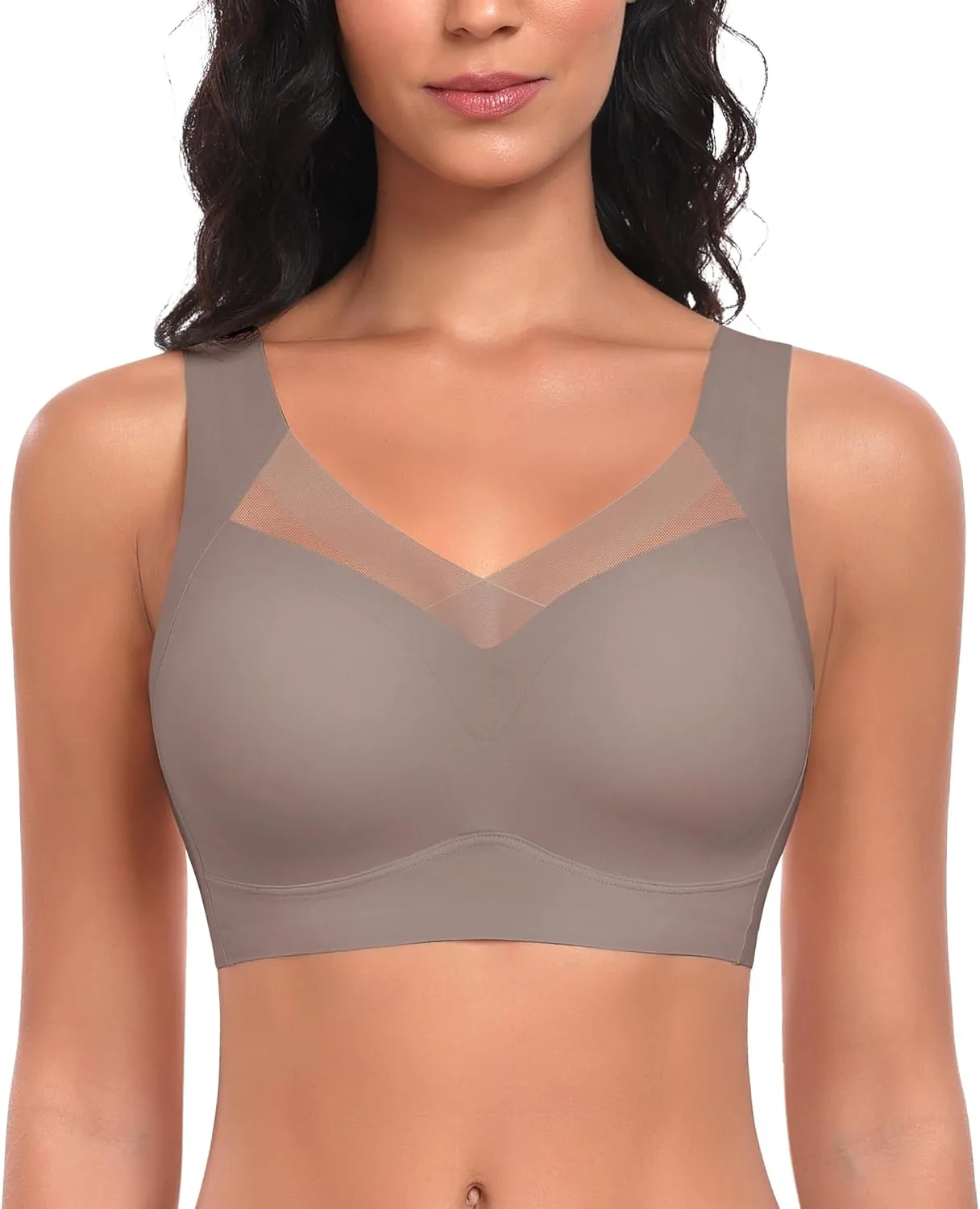 Damen BH Ohne Bügel Nahtloser Bequemer BH Weicher Glatter BHS Bustier Bügelloser BHS Komfort Soft Bra T-Shirt Bralette …