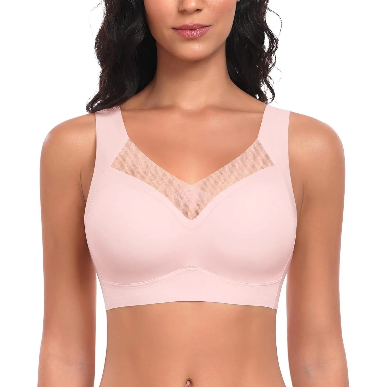 Damen BH Ohne Bügel Nahtloser Bequemer BH Weicher Glatter BHS Bustier Bügelloser BHS Komfort Soft Bra T-Shirt Bralette …
