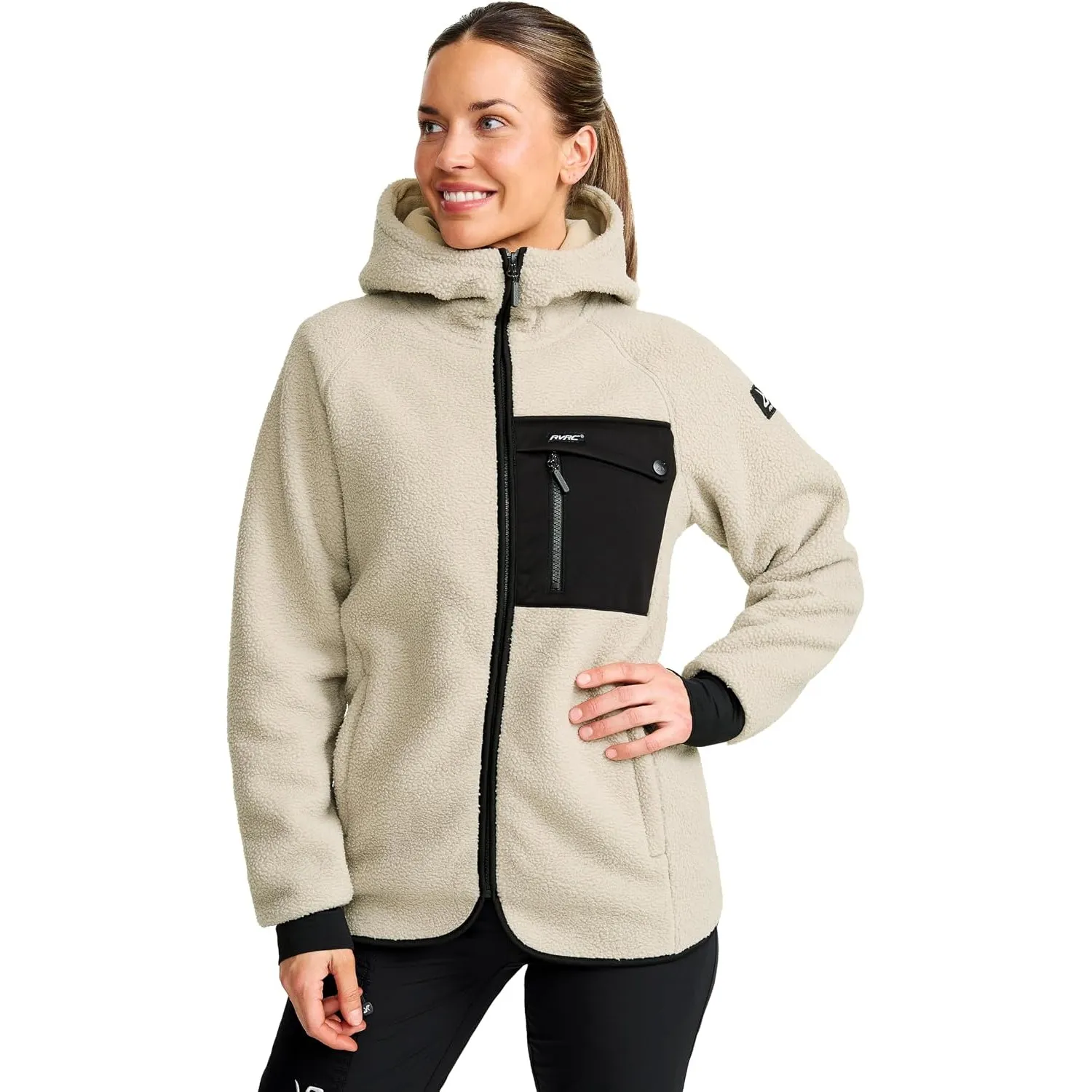 RevolutionRace Sherpa Hoodie für Damen, Outdoor Fleecejacken perfekt für Wanderungen und Outdoor-Abenteuer