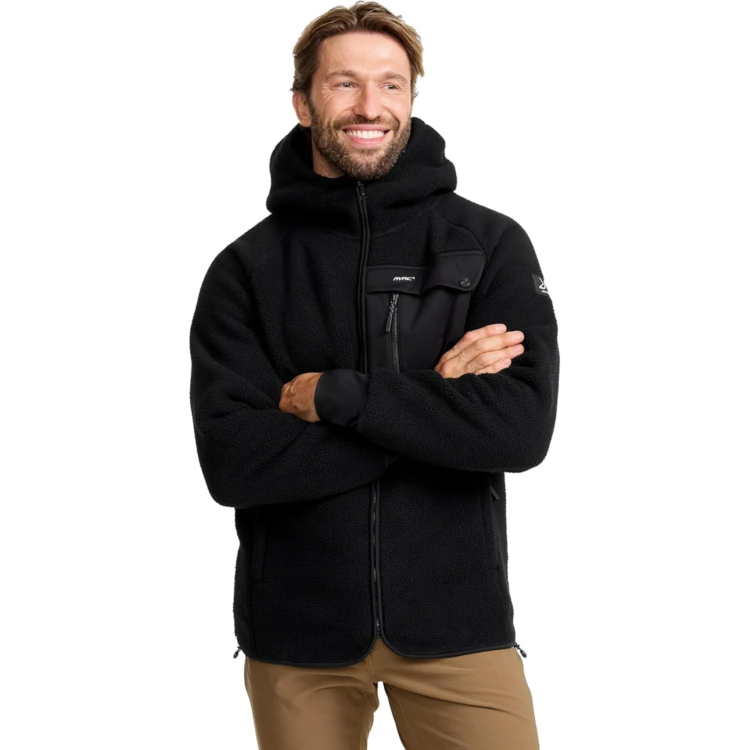 RevolutionRace Sherpa Hoodie für Herren, Outdoor Fleecejacken perfekt für Wanderungen und Outdoor-Abenteuer