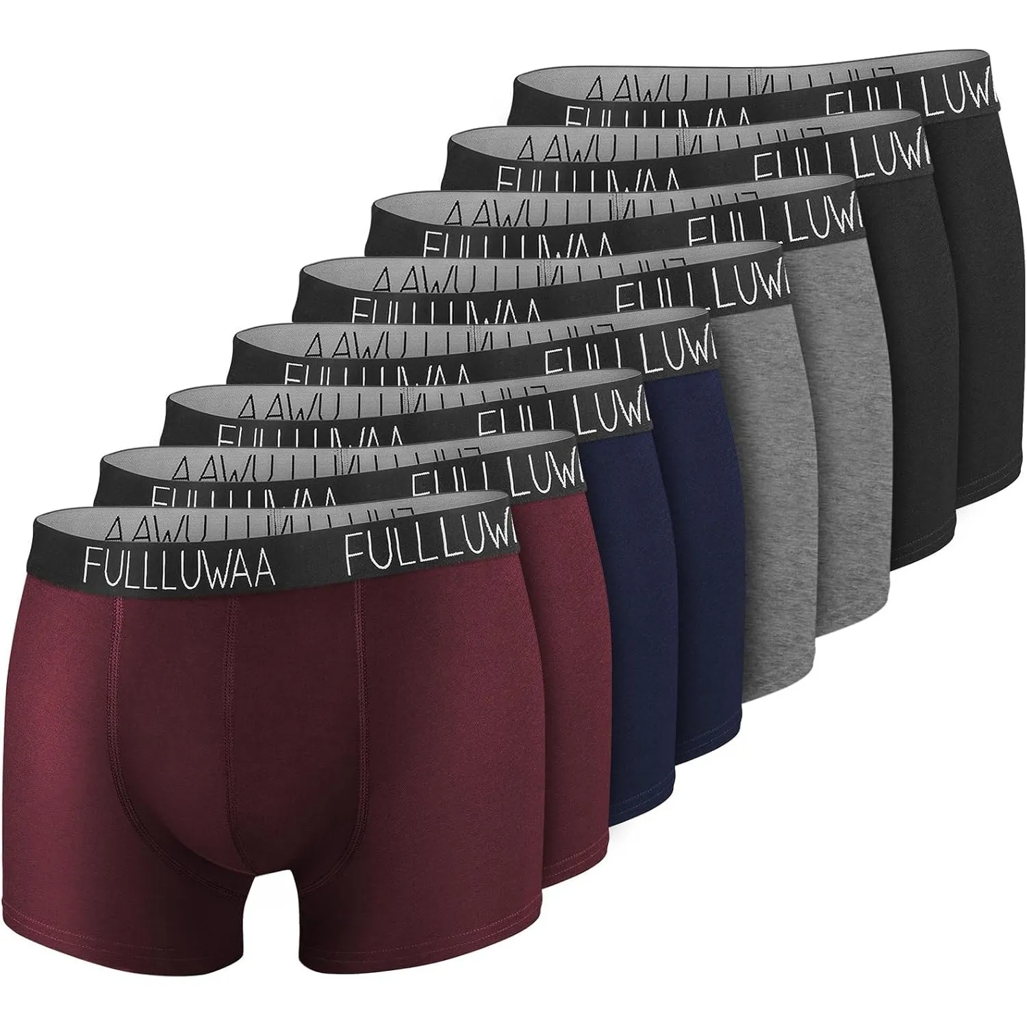 Fullluwaa Boxershorts Herren 8er Pack Baumwolle, Weich & Elastischer Bund