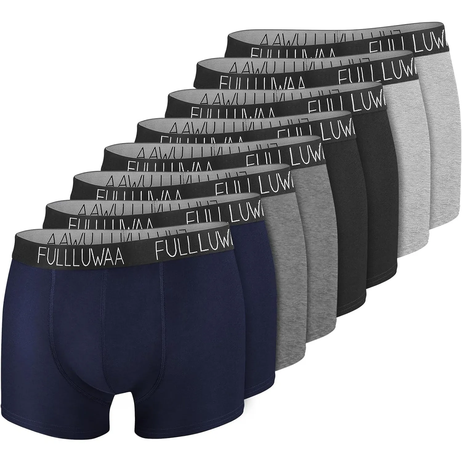 Fullluwaa Boxershorts Herren 8er Pack Baumwolle, Weich & Elastischer Bund