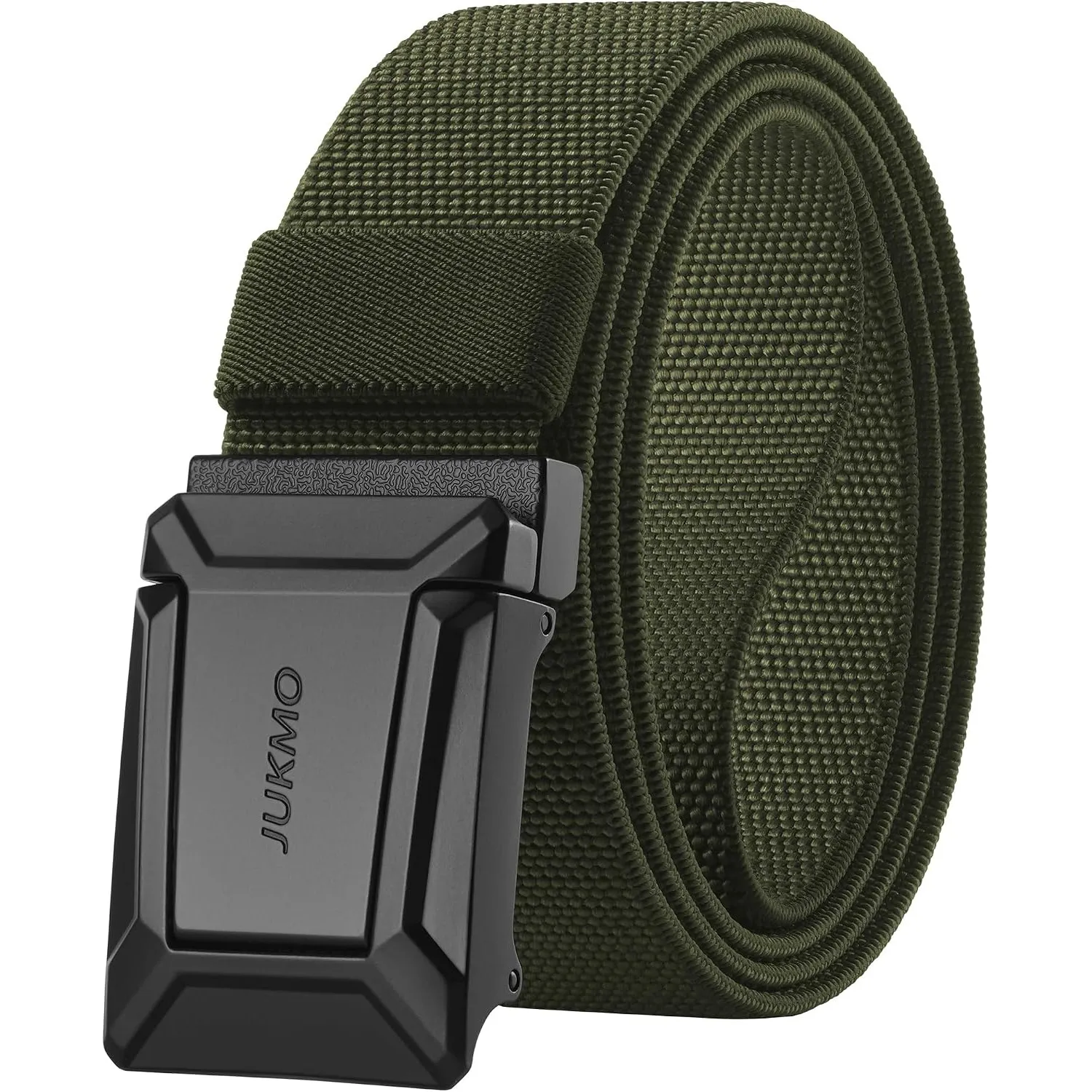 JUKMO Taktischer Stretchgürtel für Männer, Militär Arbeit Rigger Wandern,3,8cm elastische Nylon Web Ratsche Schnellspan…