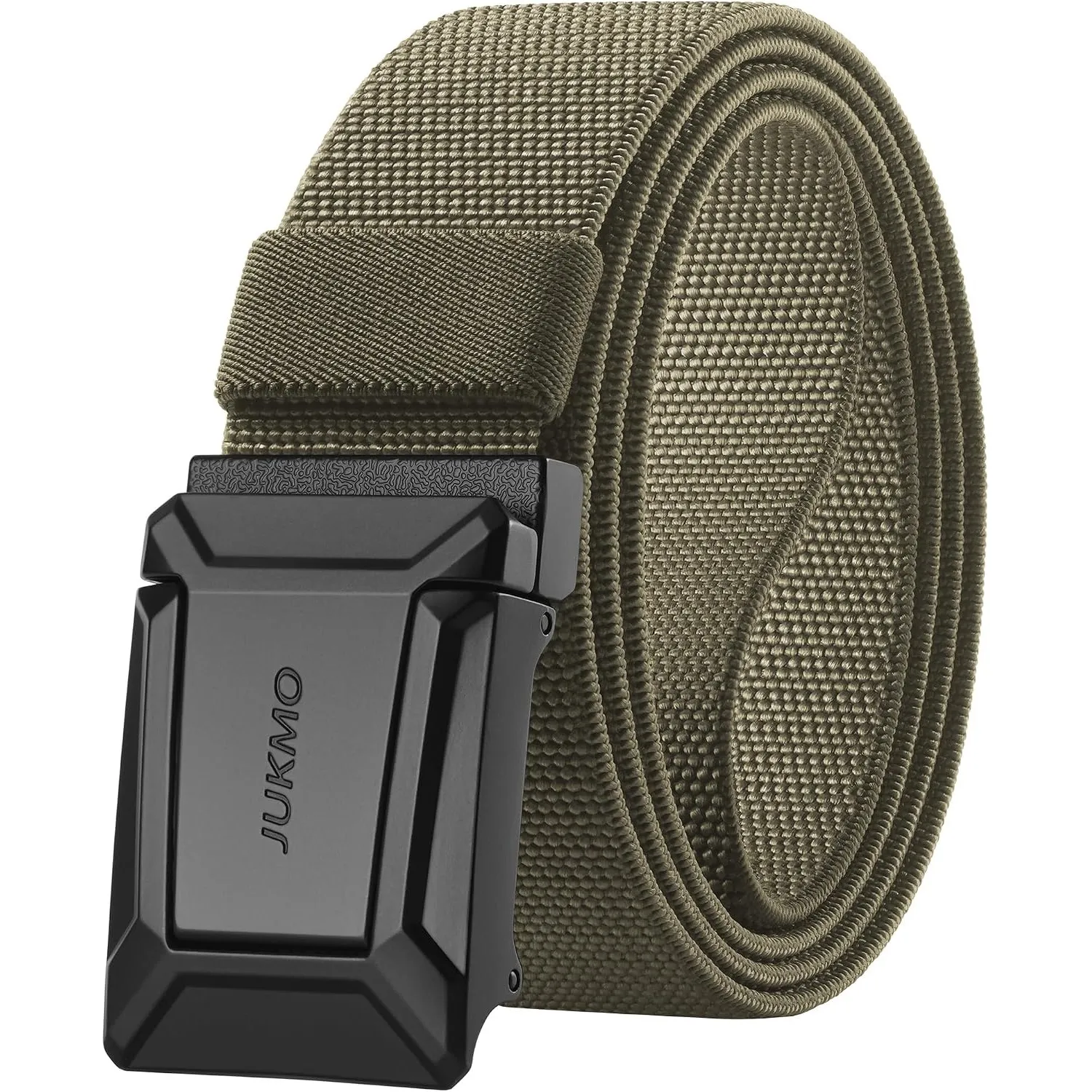 JUKMO Taktischer Stretchgürtel für Männer, Militär Arbeit Rigger Wandern,3,8cm elastische Nylon Web Ratsche Schnellspan…