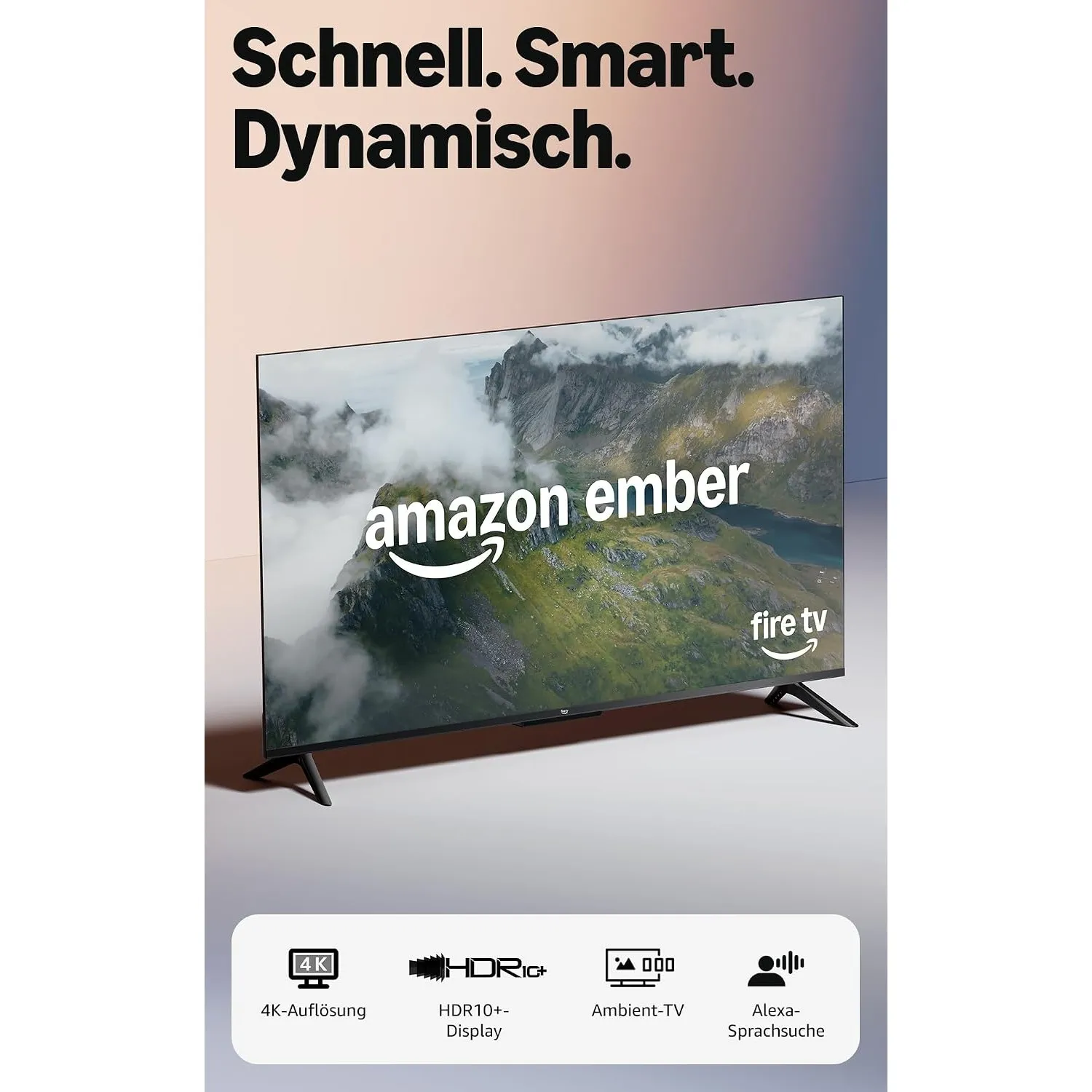 Amazon Ember 4-Serie mit Fire TV (neueste Generation), 43-Zoll-Smart-TV in 4K Ultra-HD, HDR10+, schnellem Prozessor, Do…