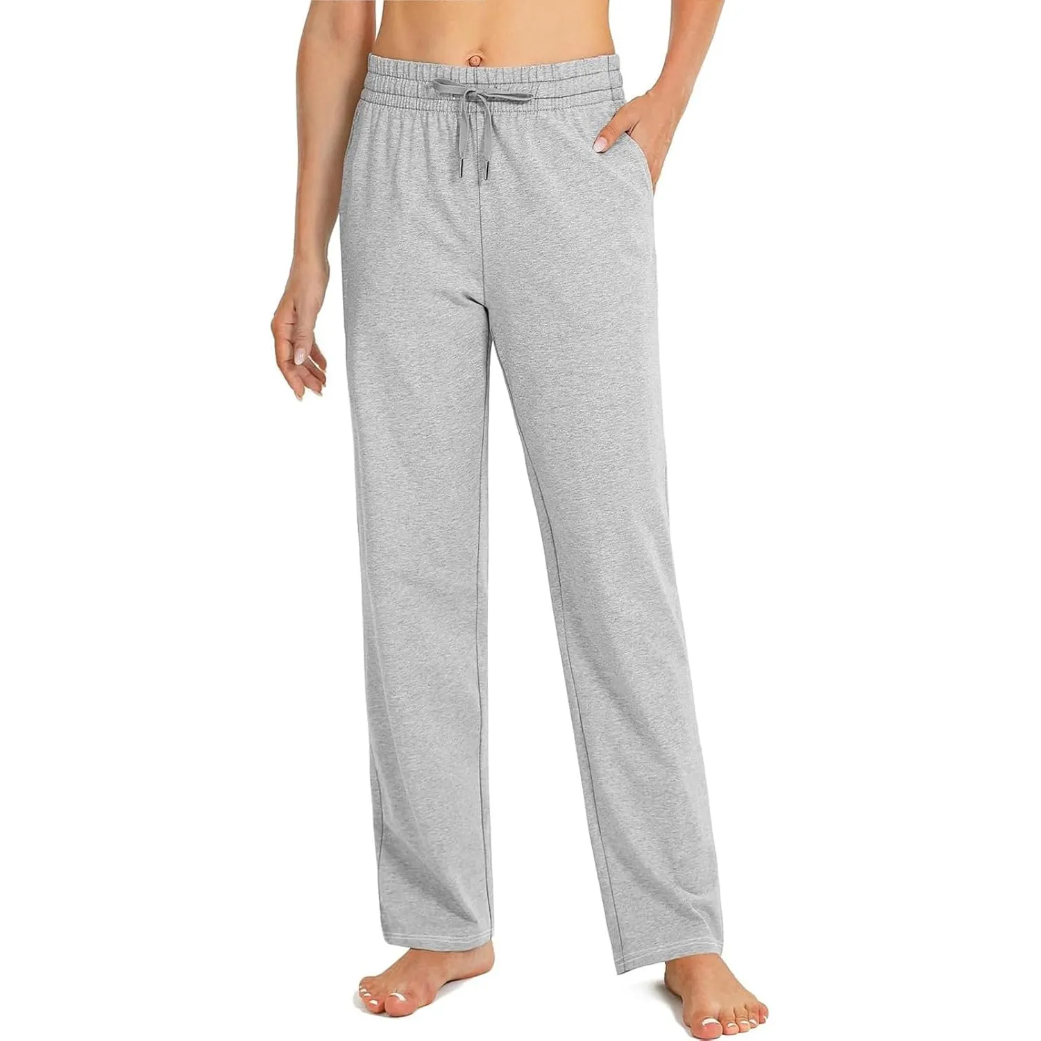 Jogginghose Damen Sporthose Lang Baumwolle Yogahose Frauen Bequem Freizeithose Gerades Bein Trainingshose Sweatpants fü…