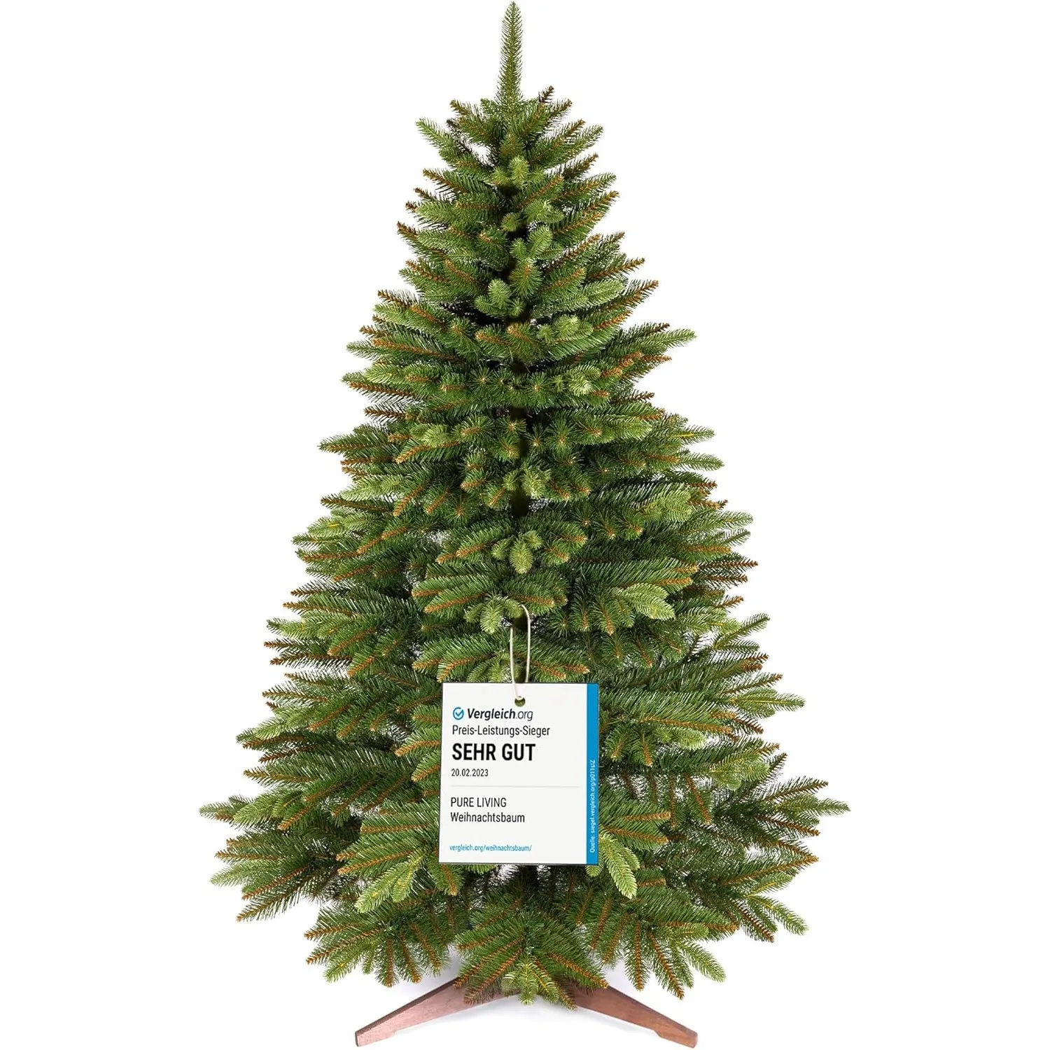 Premium Weihnachtsbaum künstlich 220cm - TESTSIEGER 10 Jahre GARANTIE - Naturgetreu, dichte Zweige, Künstlicher Weihnac…