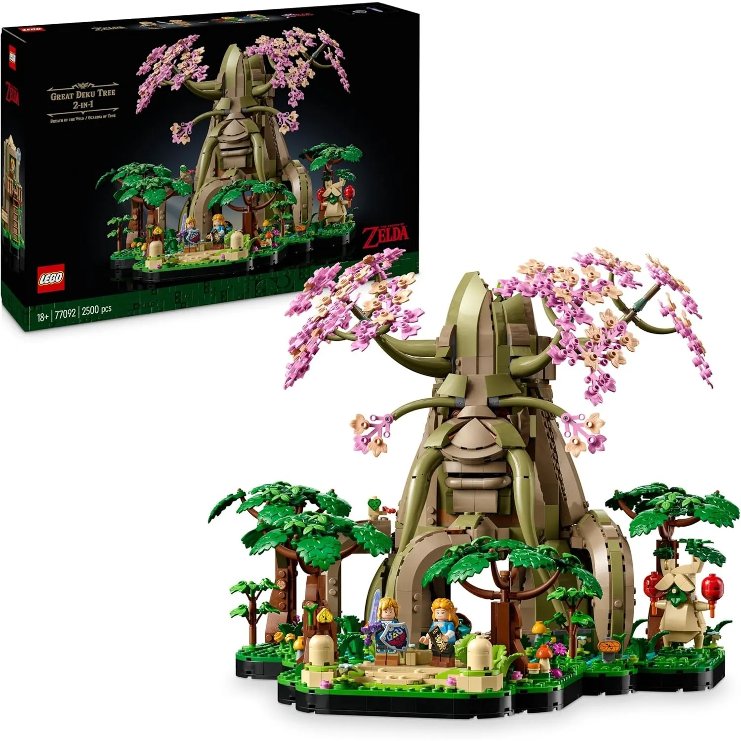 LEGO The Legend of Zelda Deku-Baum 2-in-1 - Sammlerstück zum Ausstellen mit Prinzessin Zelda & 3 Link Minifiguren - Bau…