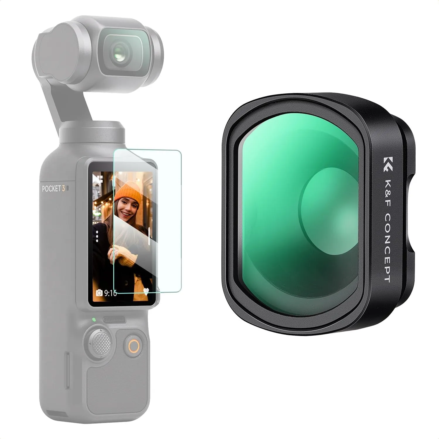 K&F CONCEPT kompatibel mit DJI Osmo Pocket 3/4, 10X Vergrößerung Objektiv für Makrofotografie Nahaufnahme HD Makro-Foto…