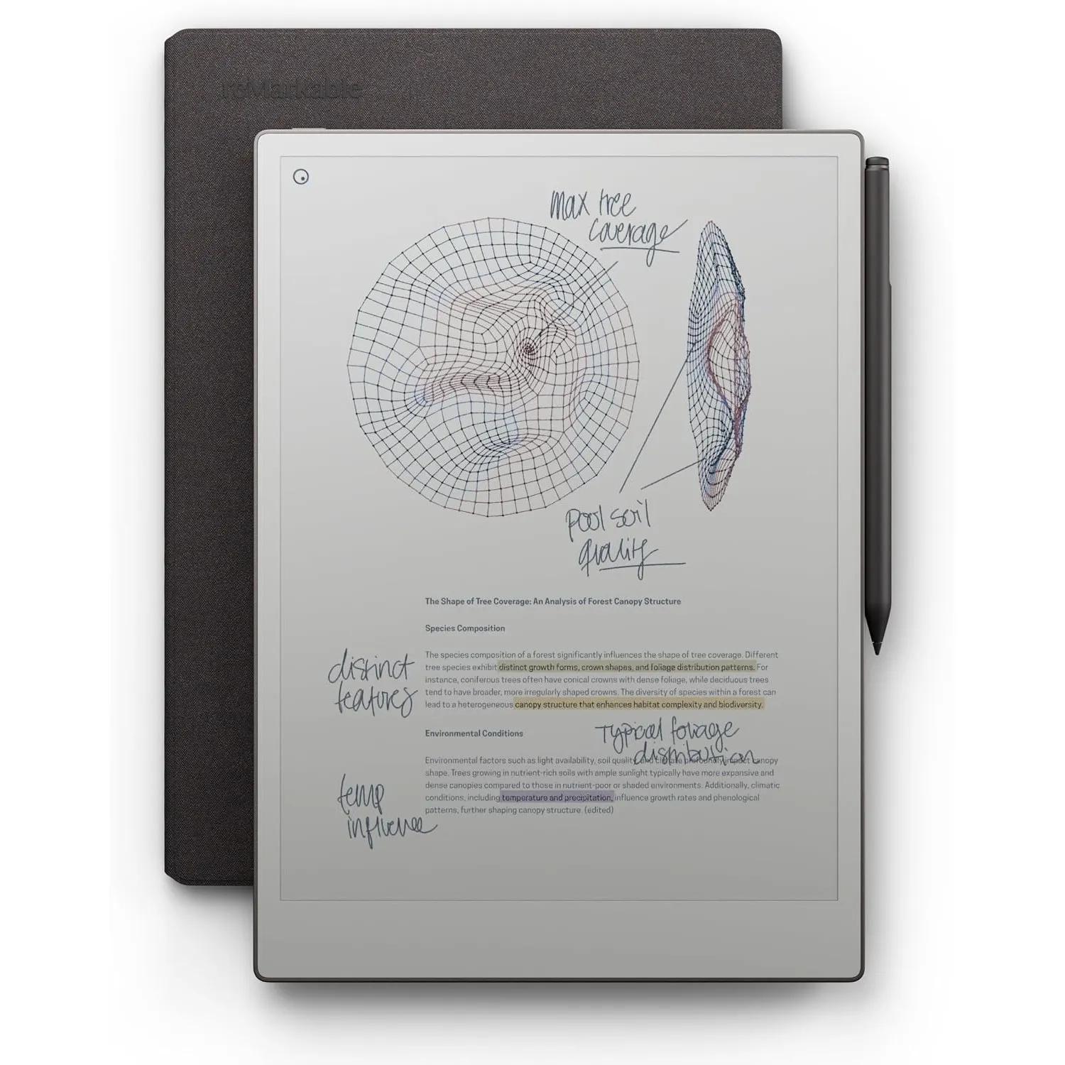 reMarkable Paper Pro mit Marker Plus und Book Folio – Basalt