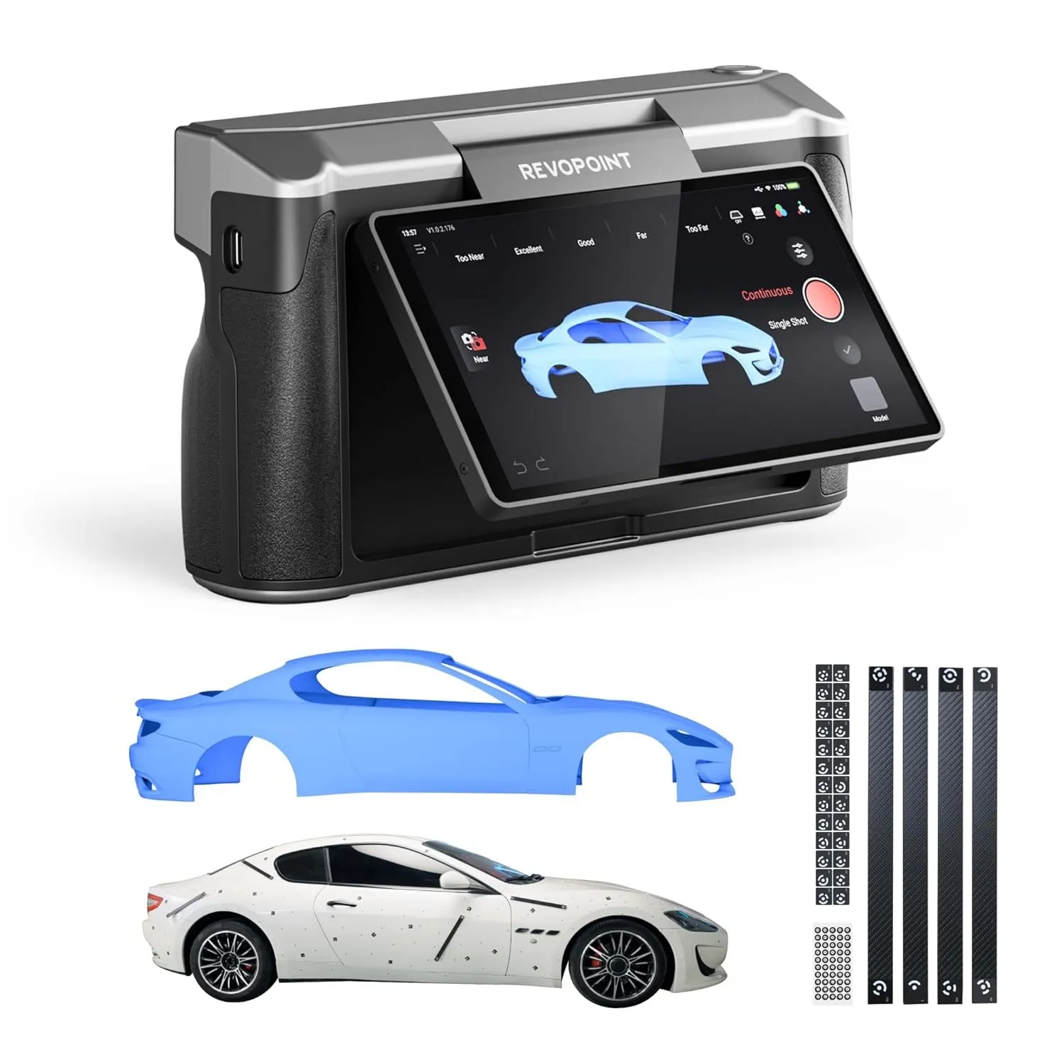 Revopoint MIRACO Plus 3D-Scanner, Eigenständiges Gerät mit Fotogrammetrie | Optischem Zoom, 180°Flip Screen, Bis zu 0,0…