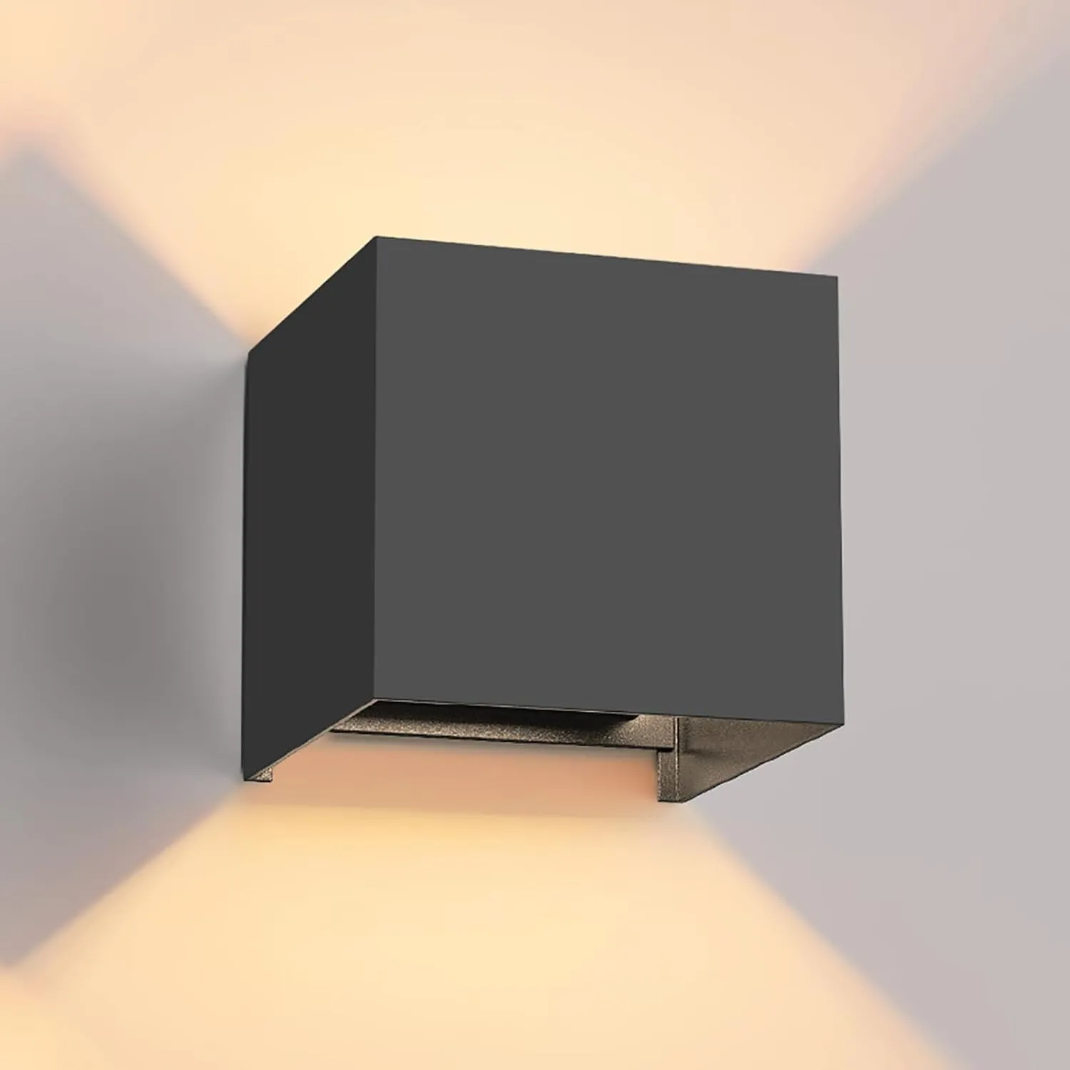 vatato LED Wandleuchte 12W, Innen/Aussen Aluminium Wandlampe Einstellbarer Lichtstrahl, 3000K Warmweiß Außenwandleuchte…
