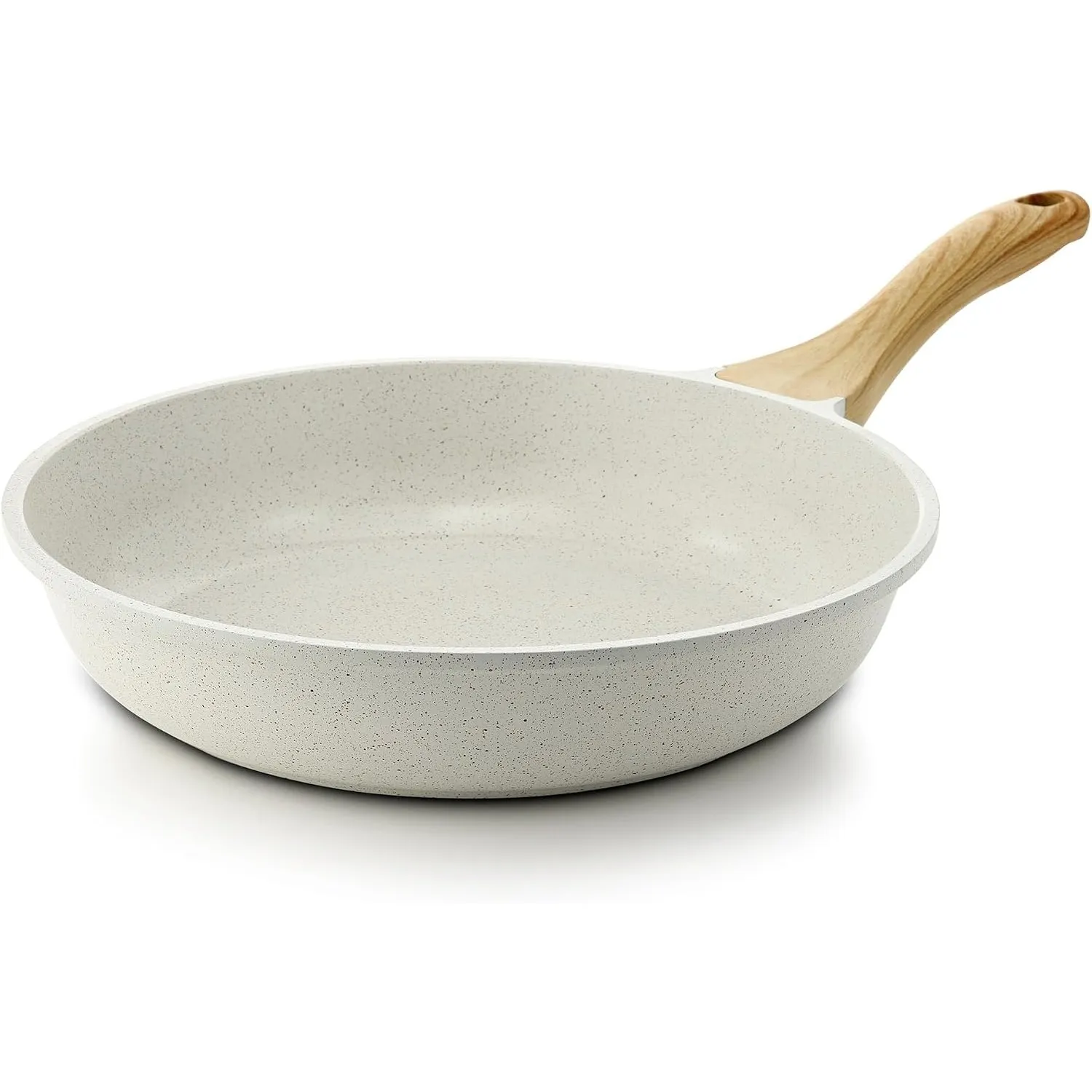 SENSARTE Weiß Keramik 28cm Antihaft Bratpfanne Skillet, Schweizer Beschichtung Omelette Pfanne, Gesunde Stein Kochgesch…