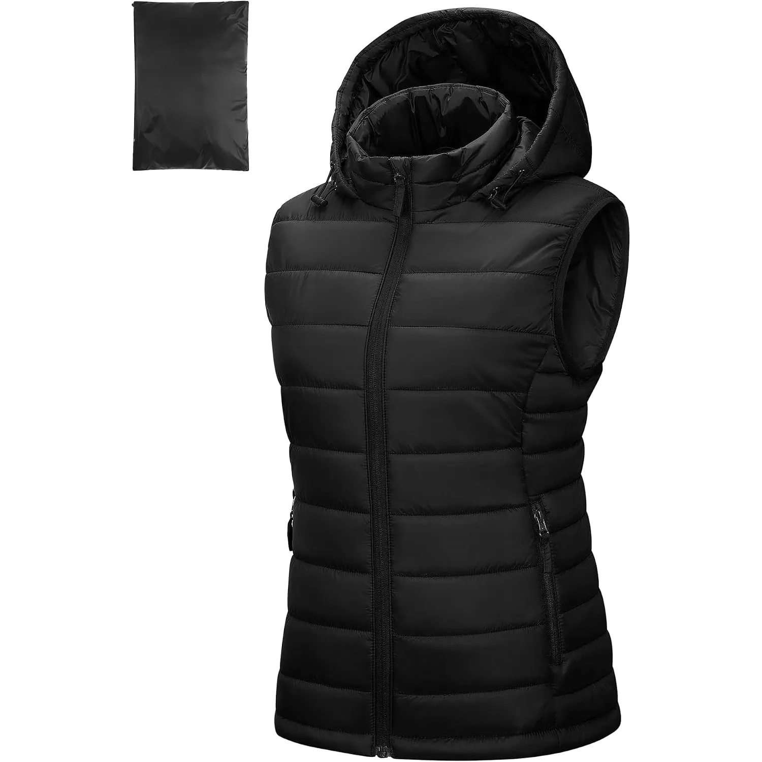 Outdoor Ventures Damen Steppweste mit Kapuze Packbare Übergangswesten