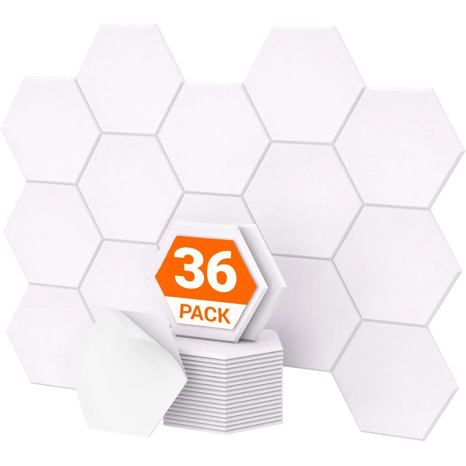 Hexagon Akustikplatten selbstklebend 36 Stücke, TONOR Schallabsorber Schallschutz mit Hochdichte Wandfliesen Schall Däm…