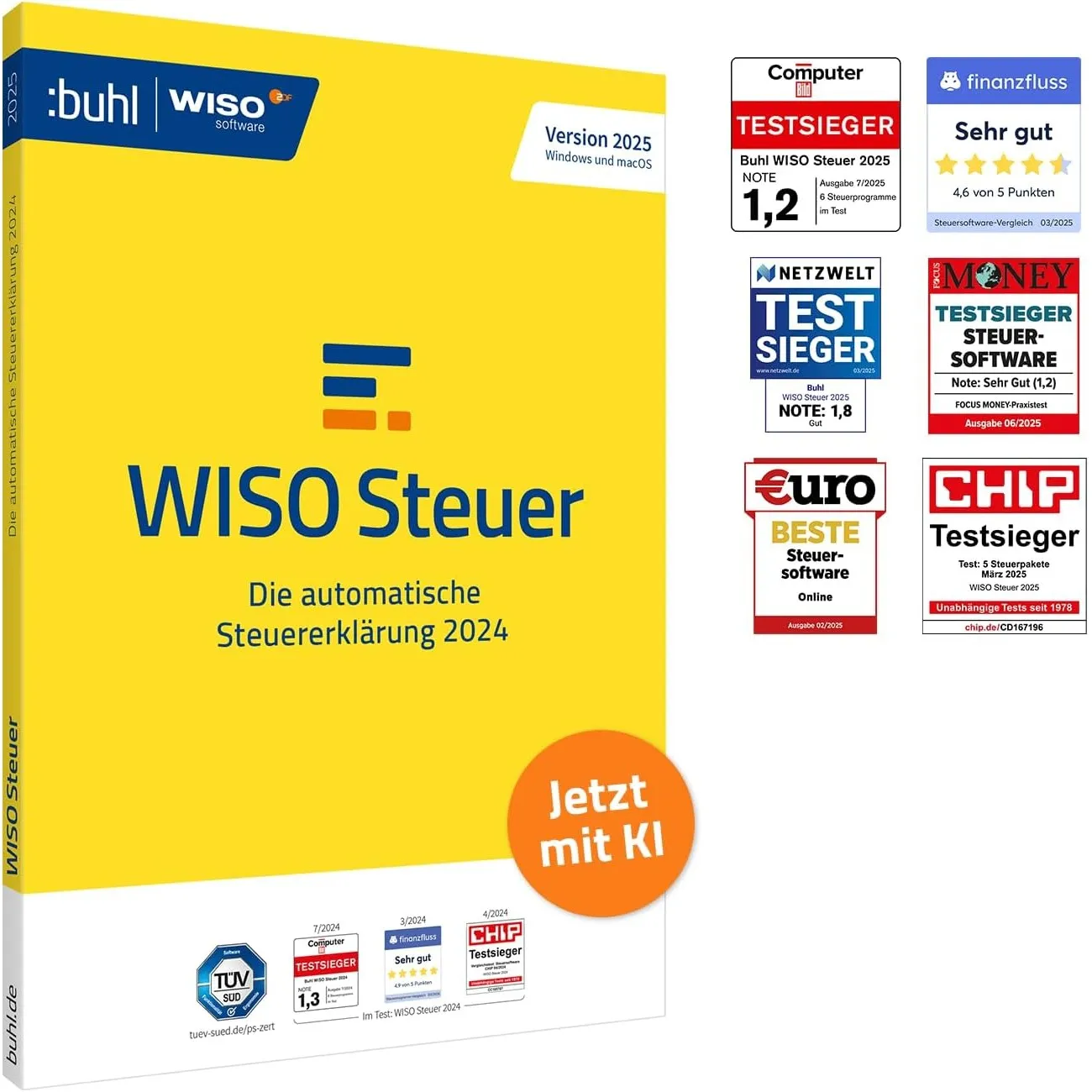 WISO Steuer 2025 (für Steuerjahr 2024) Für Windows, Mac, Smartphones und Tablets | Digitaler Download