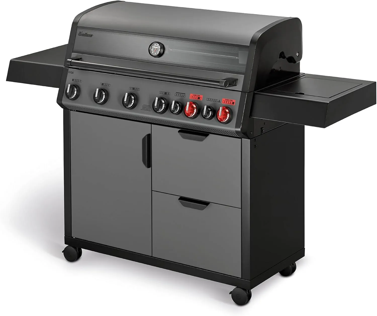 Enders® Gasgrill HYDE 6 SIKR Turbo, 6 Brenner aus Edelstahl für kraftvolles direktes und indirektes Grillen, 800 °C TUR…