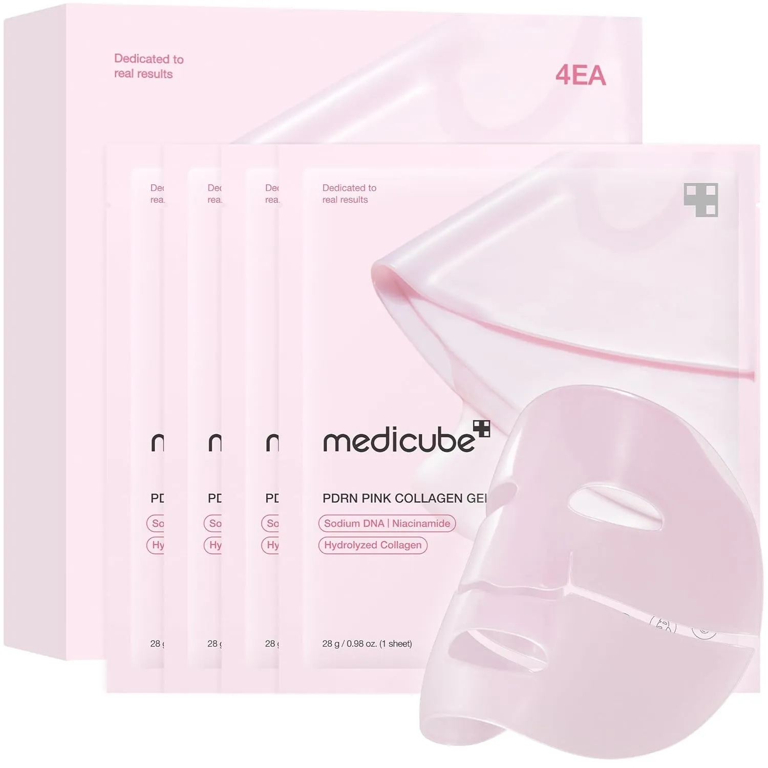 medicube Jelly Gel Maske PDRN Pink Kollagen mit Lachs-DNA x4