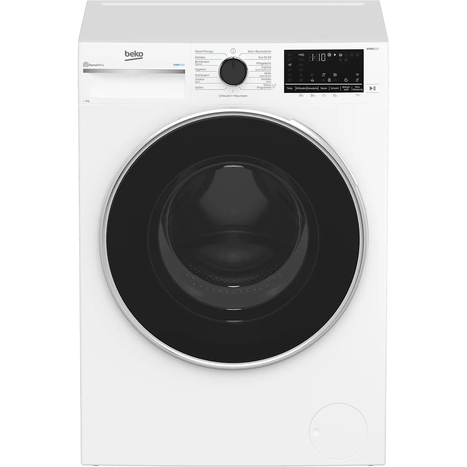 Beko Waschmaschine 9kg, Stiftung Warentest GUT (2,1)*, 1400 U/min, Dampffunktion, allergikergeeignet, Nachlegefunktion,…