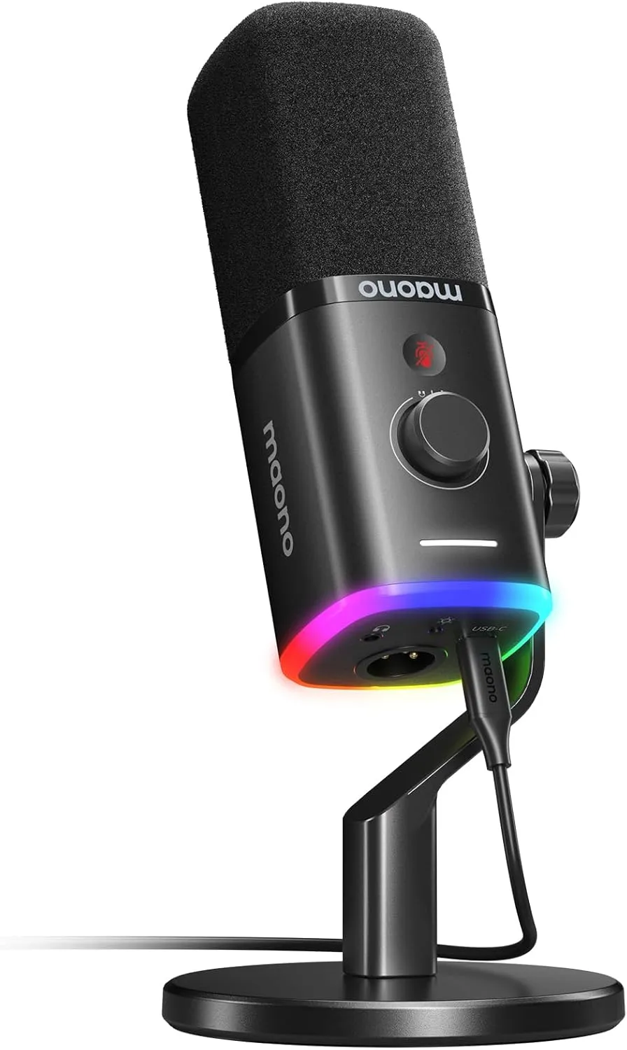MAONO XLR/USB Gaming Mikrofon für Streaming Podcast Studio, Dynamisches Mikrofon mit Doppelter Geräuschunterdrückung, S…