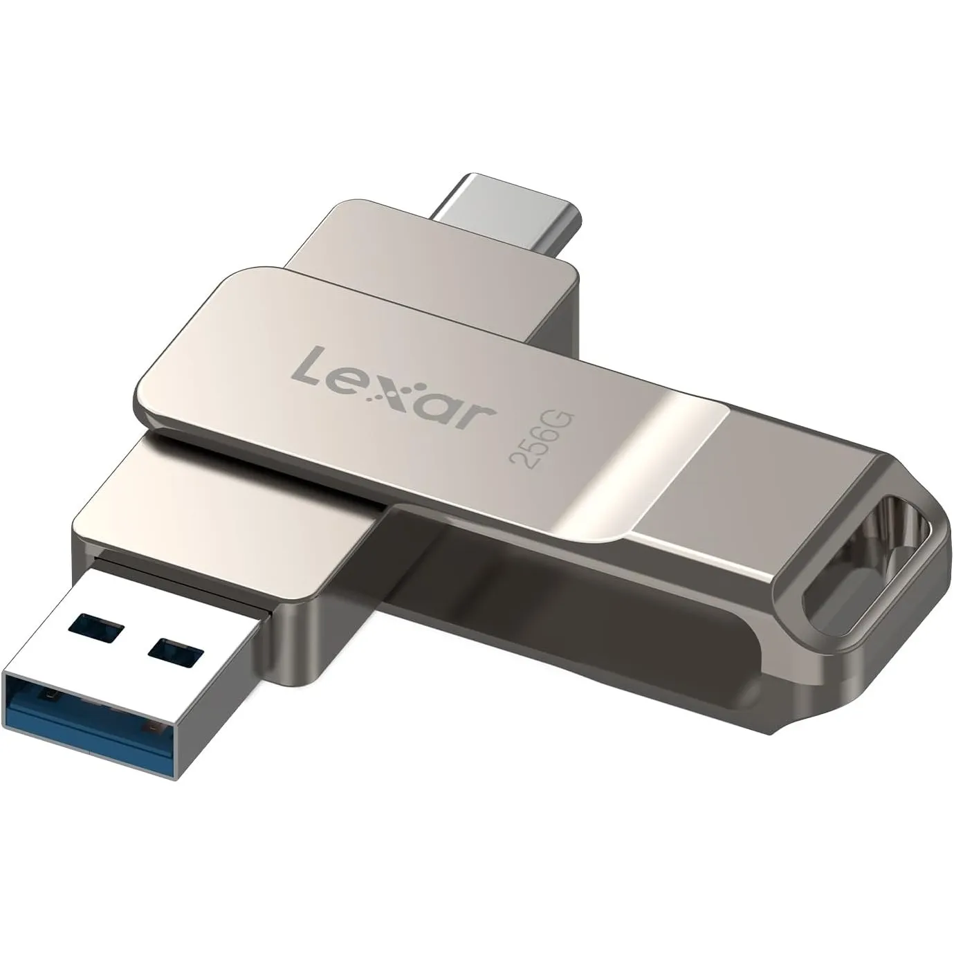 Lexar D40E Dual USB Stick 256GB, USB-C Flash Drive, Silberner Champagner