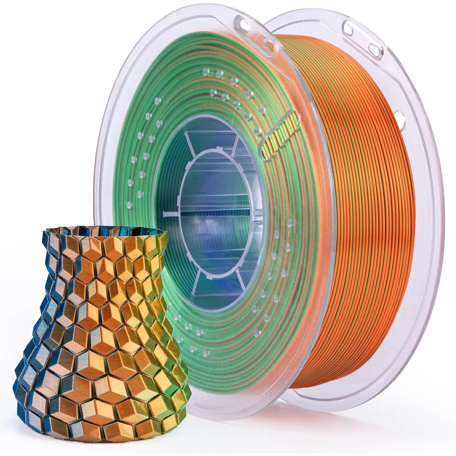 ELEGOO Silk PLA Filament 1.75mm Blau Grün Orange 1kg