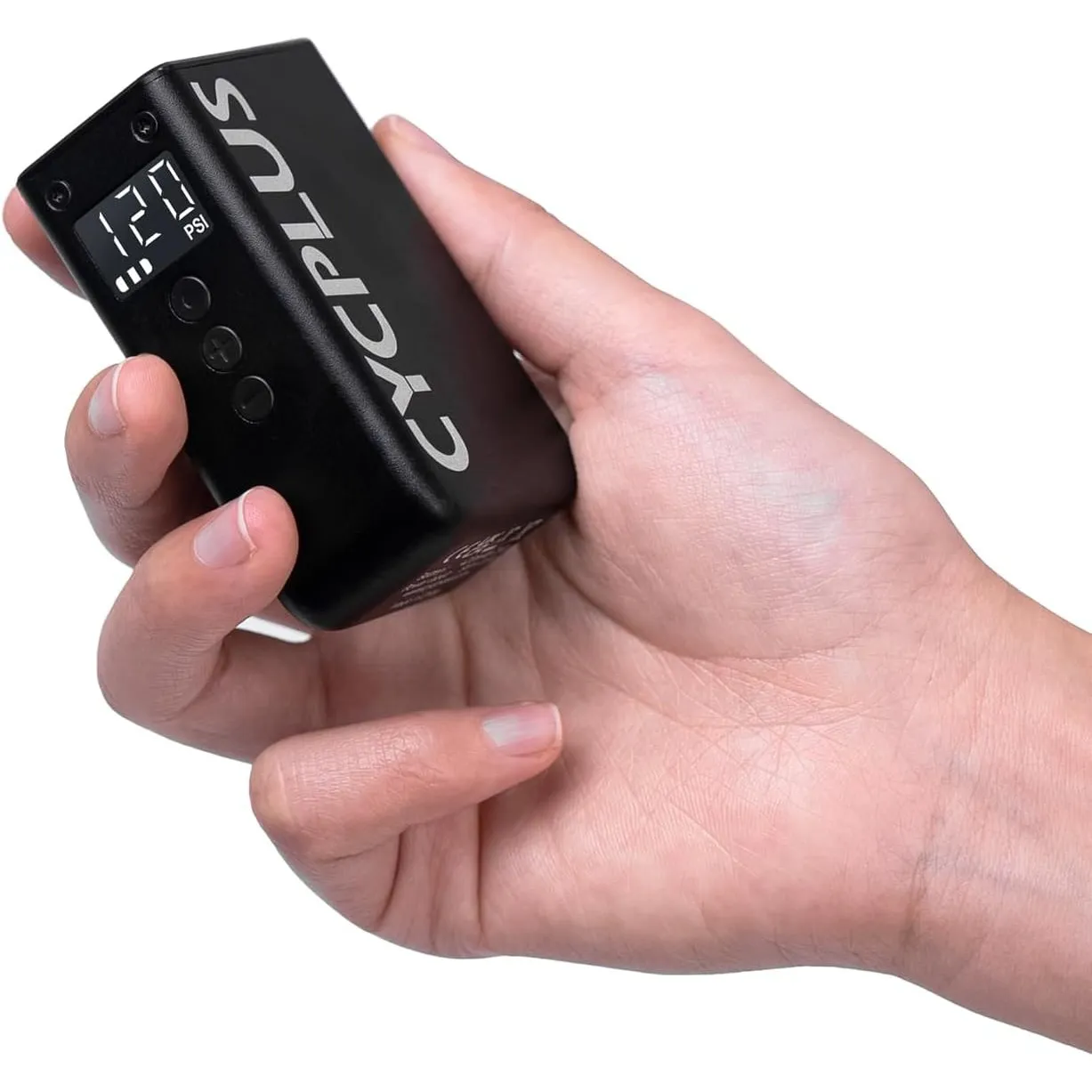 CYCPLUS AS2Pro Tiny Elektrofahrradpumpe, 120g, Aluminiumgehäuse | 120PSI, Auto-Stopp, Druckanzeige, Presta & Schrader V…